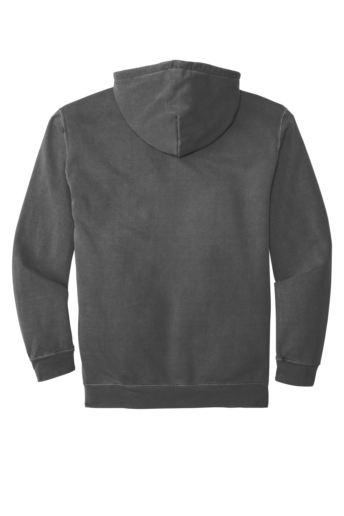 Rear View of Pepper COMFORT COLORS Ring Spun Hooded Sweatshirt. 1567