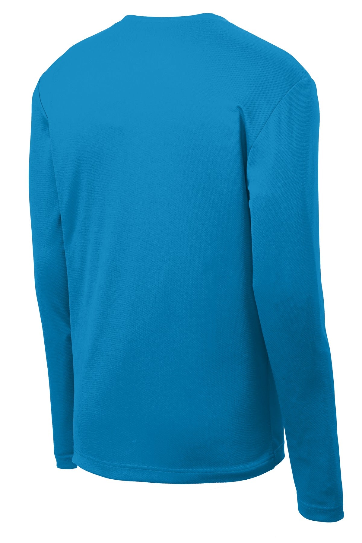 Rear View of Pond Blue Sport-Tek PosiCharge RacerMesh Long Sleeve Tee. ST340LS