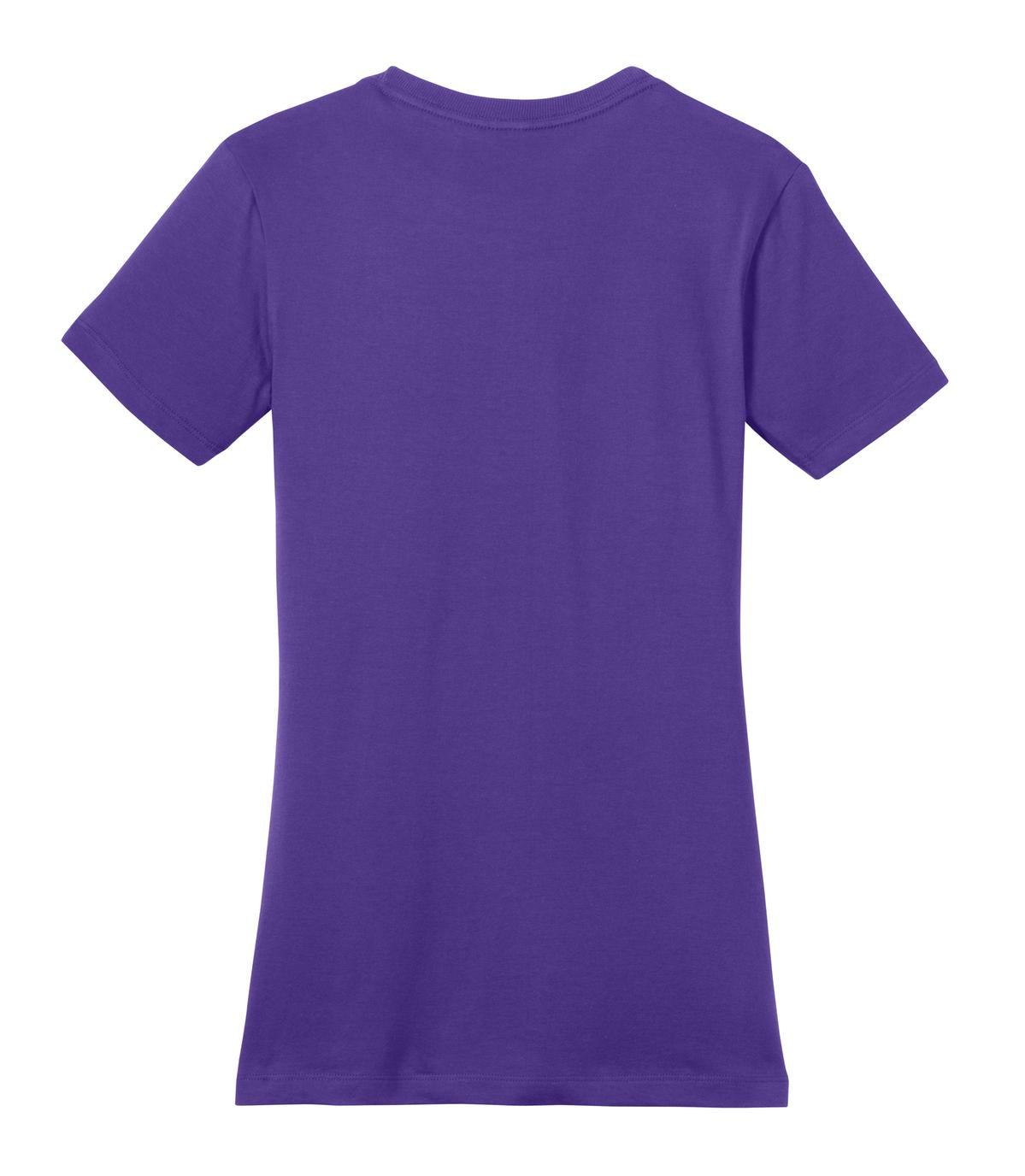 Rear View of Purple District Women's Fitted The Concert Tee DT5001