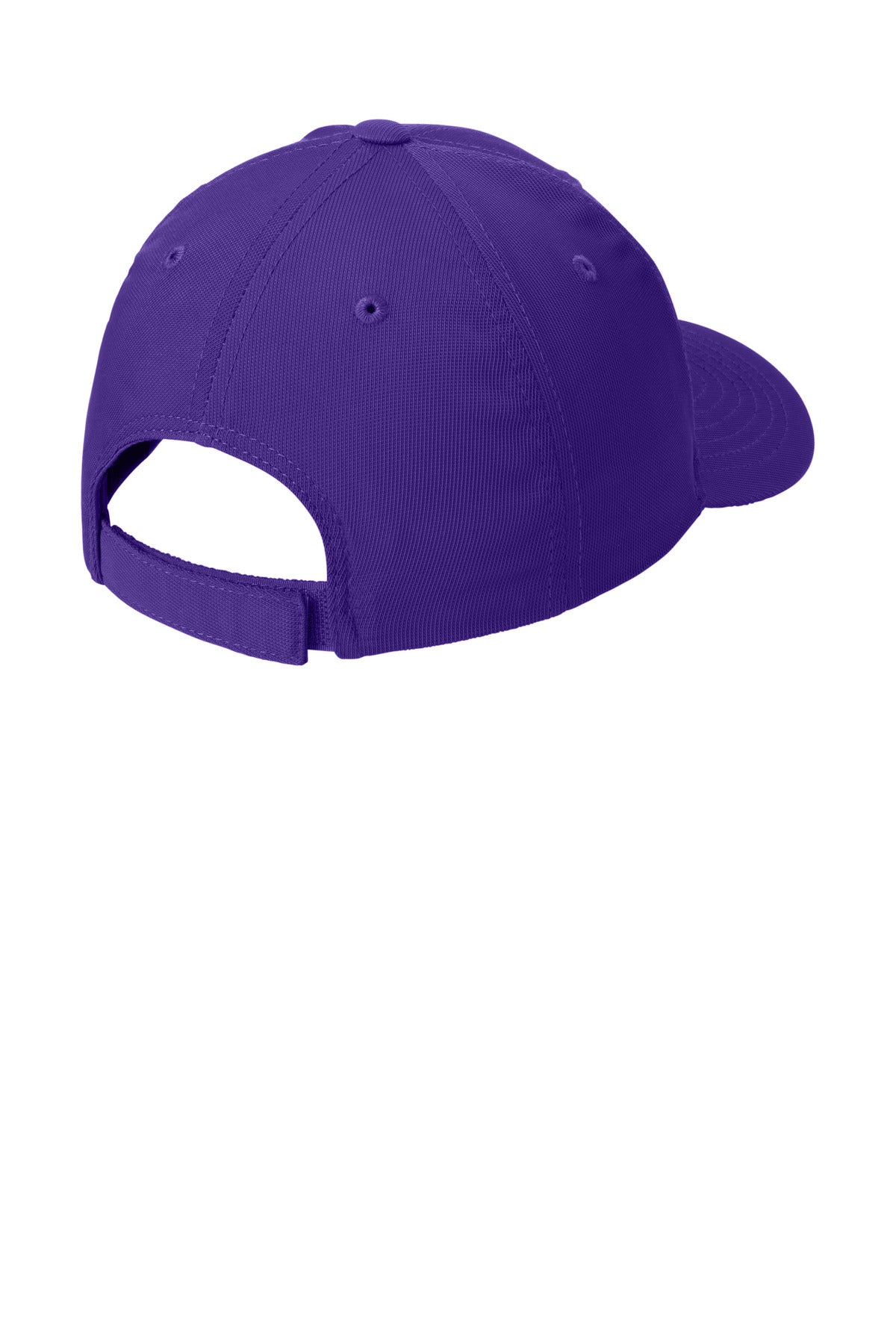 Rear View of Purple Sport-Tek Dry Zone Nylon Cap. STC10