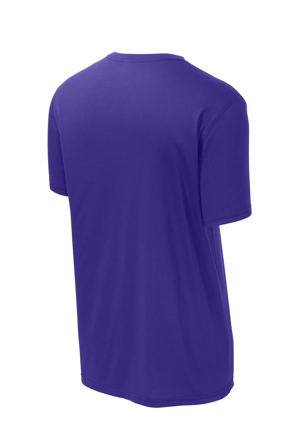 Rear View of Purple Sport-Tek Echo Tee ST760