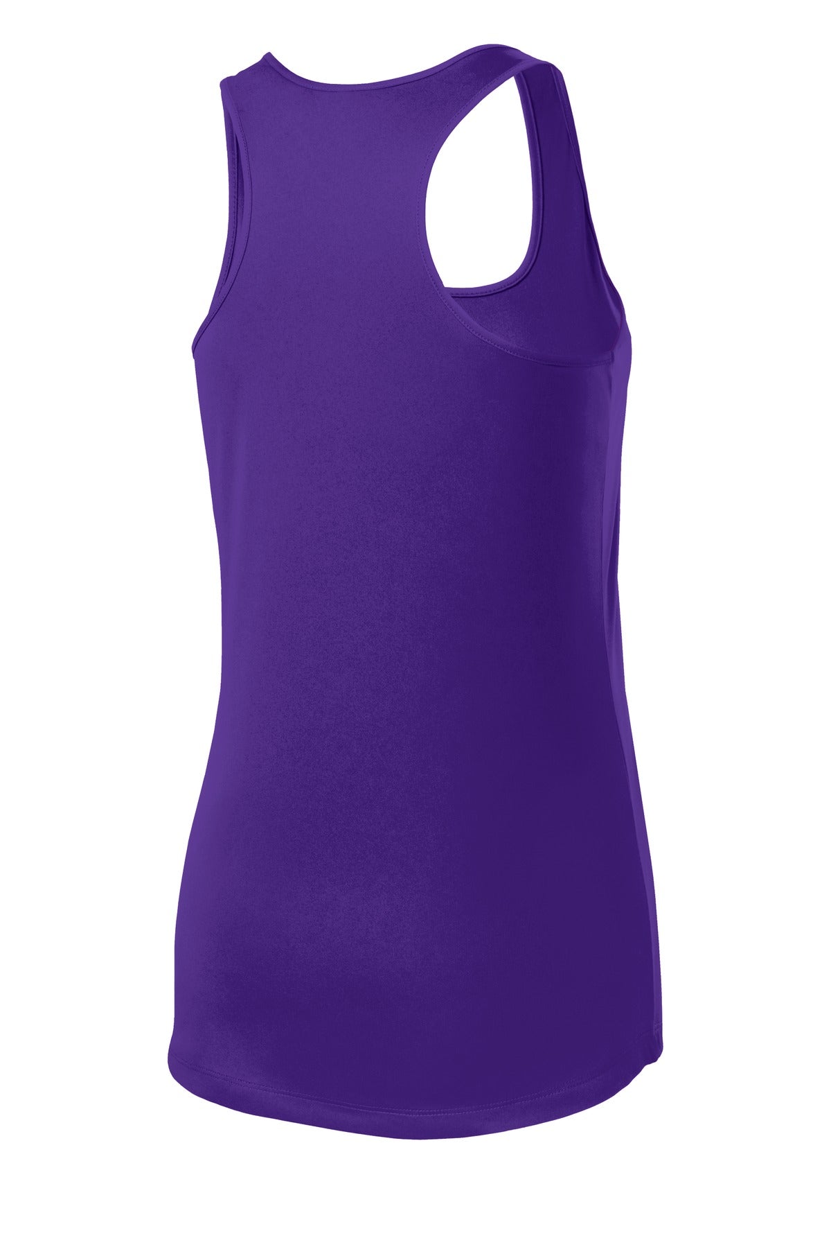 Rear View of Purple Sport-Tek Women's PosiCharge Competitor Racerback Tank. LST356