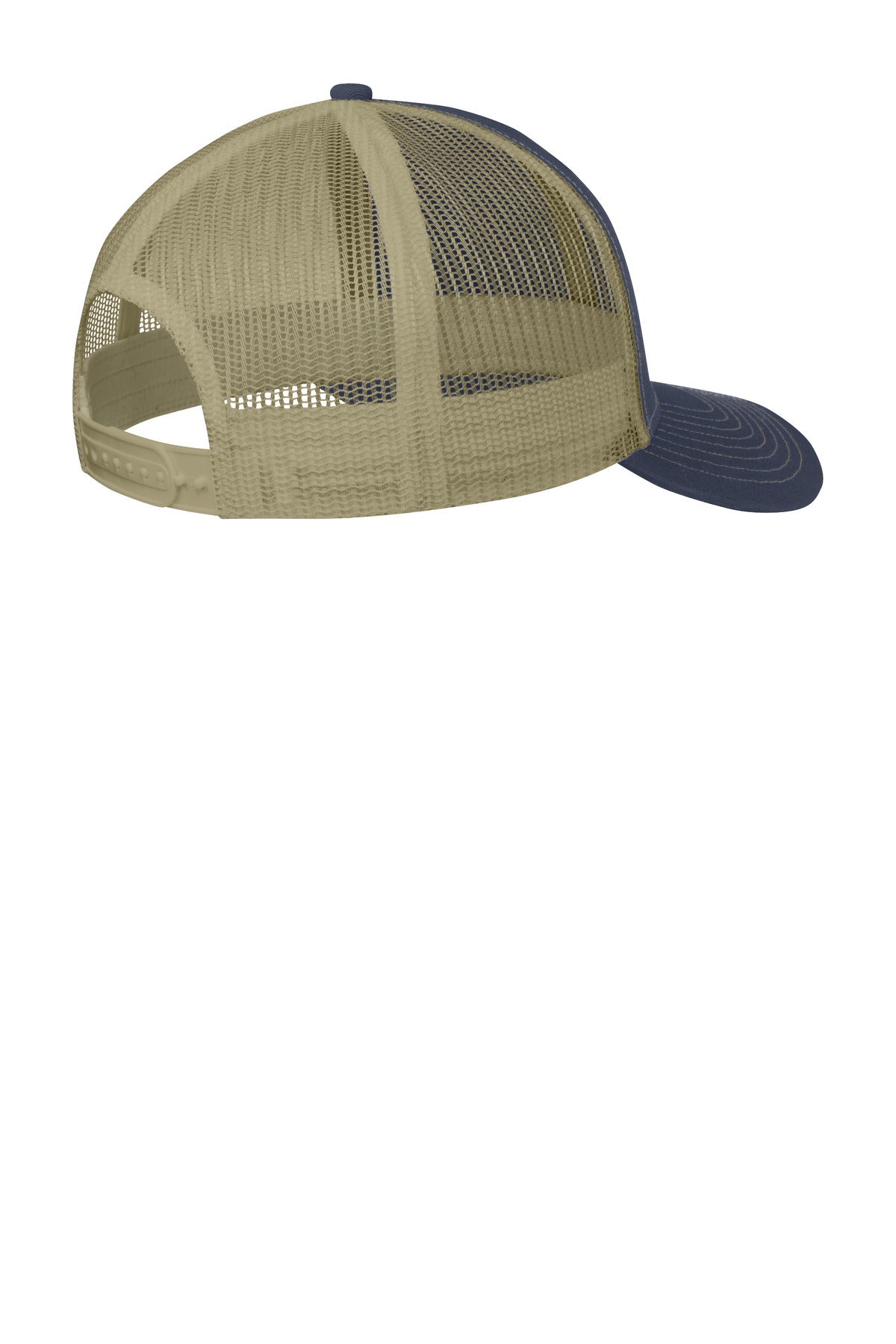Rear View of RcNvy/TKhk Port Authority Snapback Trucker Cap. C112