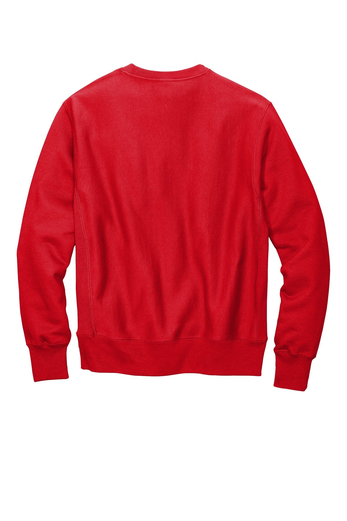 Rear View of Red Champion Reverse Weave Crewneck Sweatshirt S149