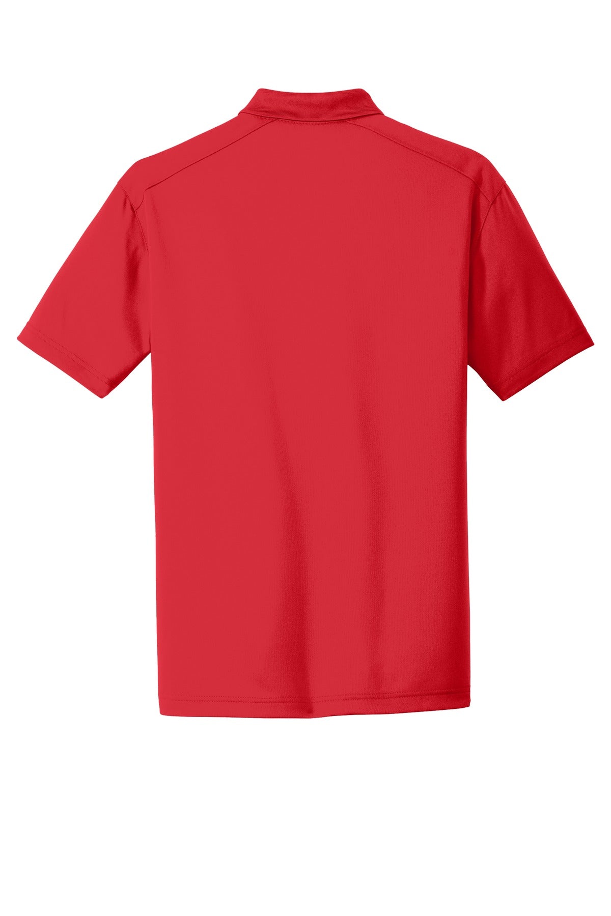 Rear View of Red CornerStone Select Lightweight Snag-Proof Polo. CS418