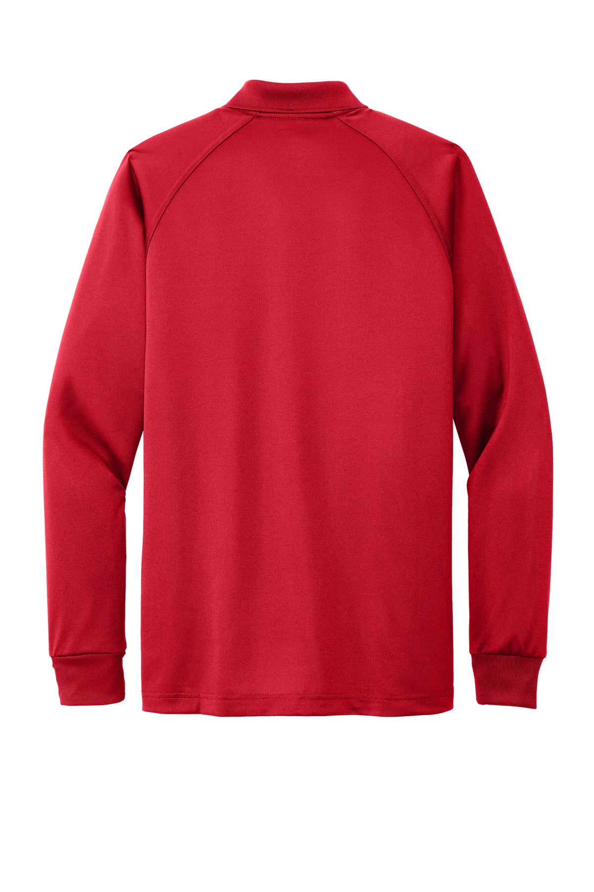 Rear View of Red CornerStone - Select Long Sleeve Snag-Proof Tactical Polo. CS410LS