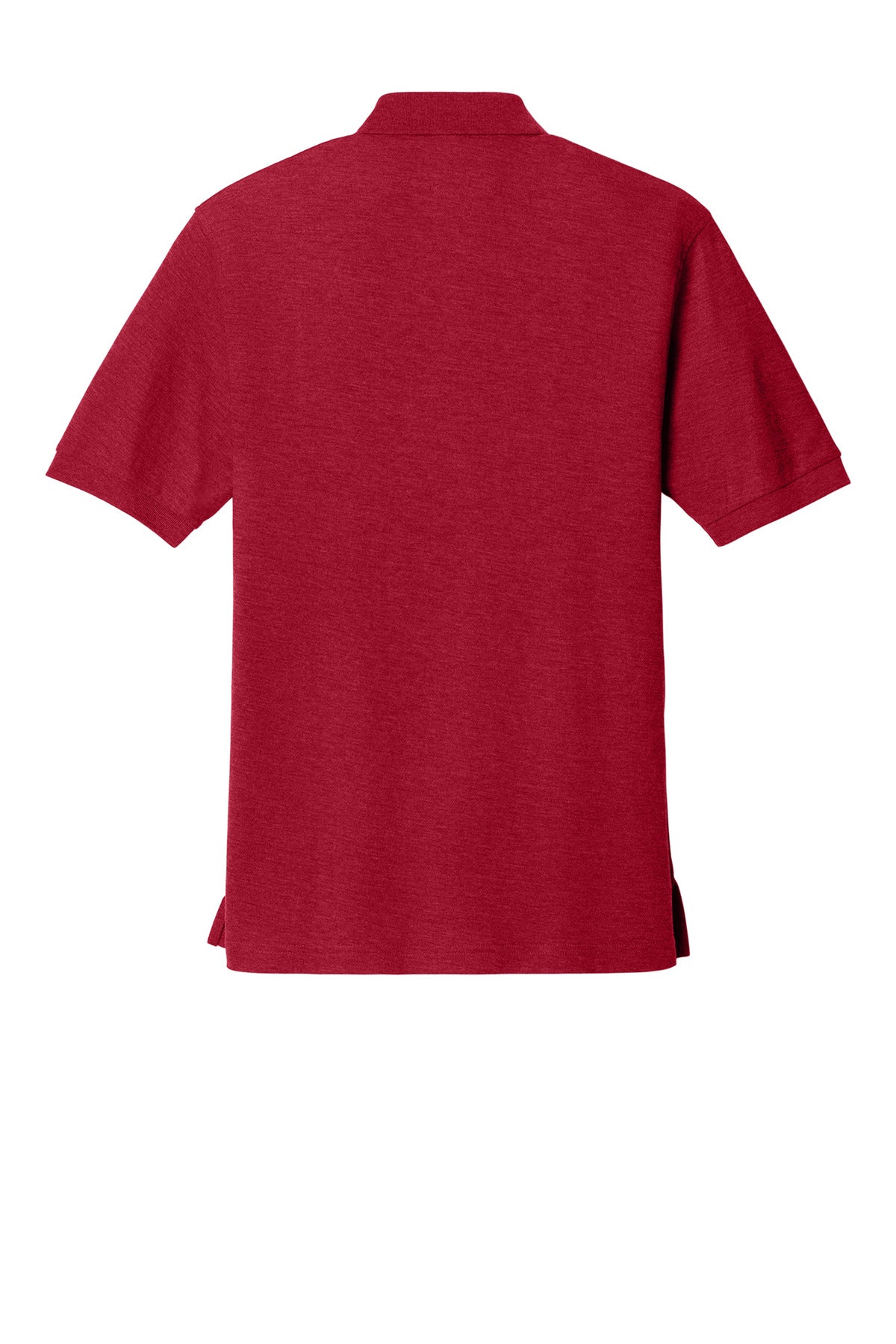 Rear View of Red Port Authority Tall Silk Touch Polo. TLK500