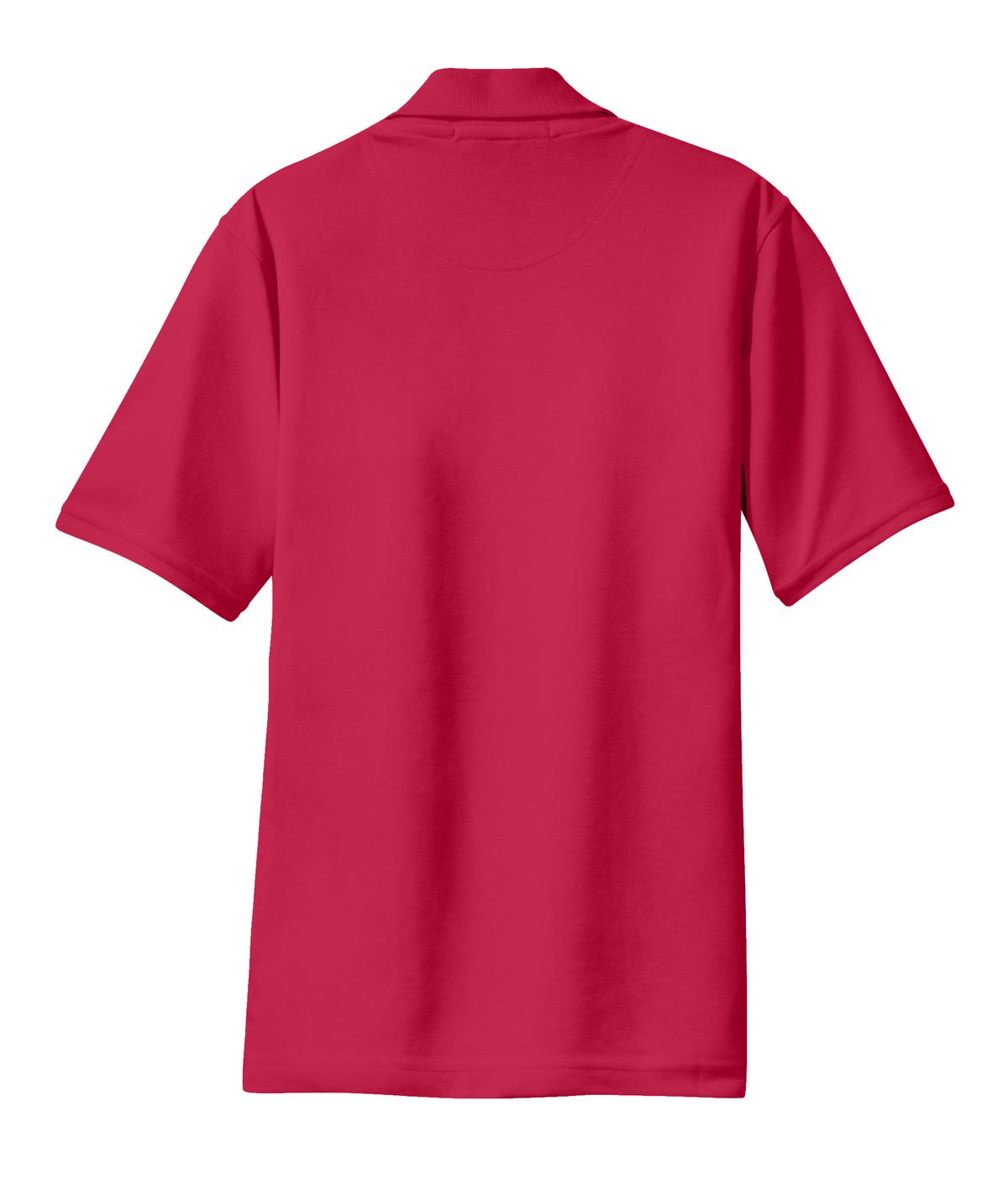 Rear View of Red Port Authority Women's Rapid Dry Polo. L455