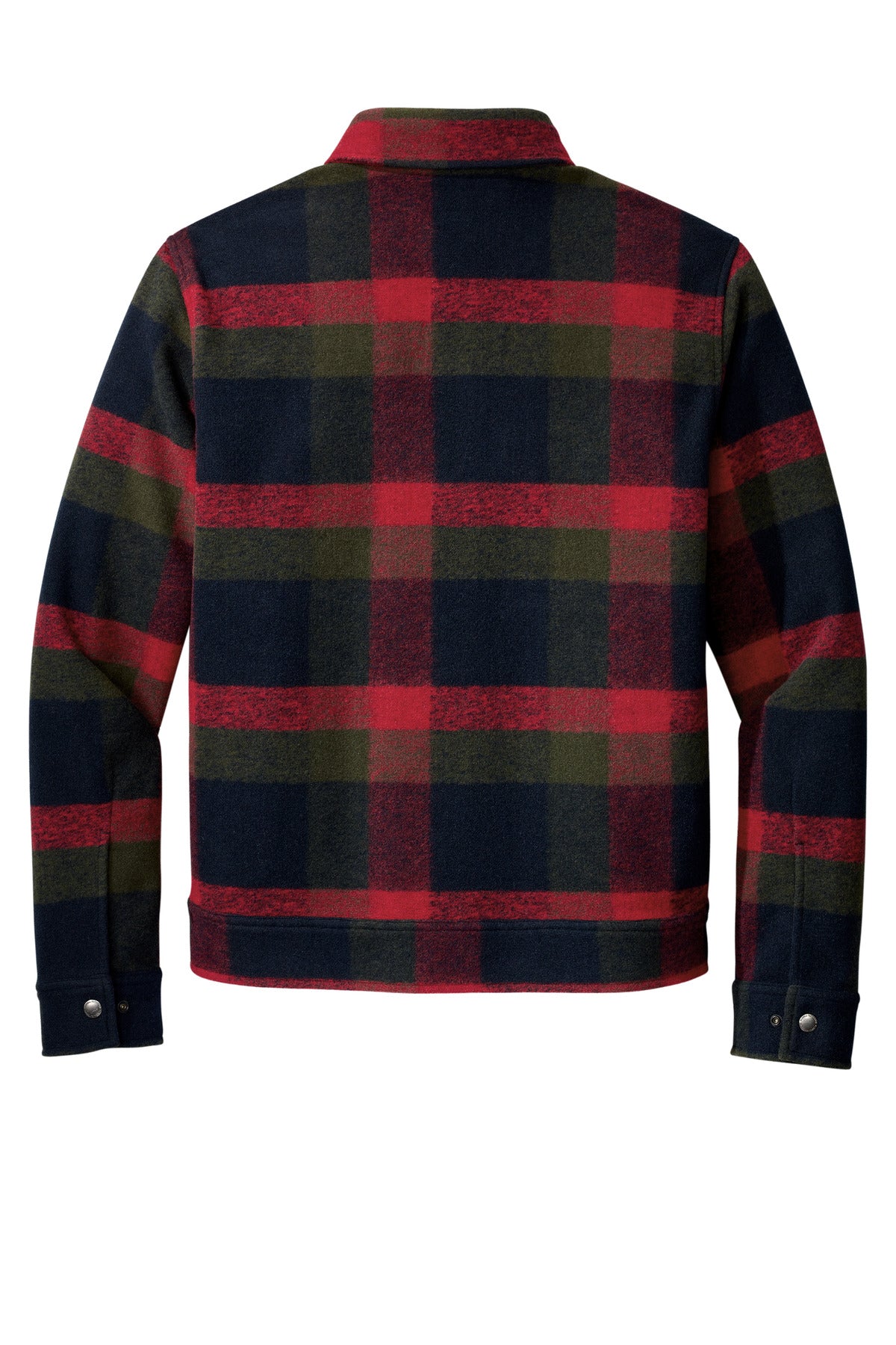 Rear View of RedPlaid Russell Outdoors Basin Jacket RU550