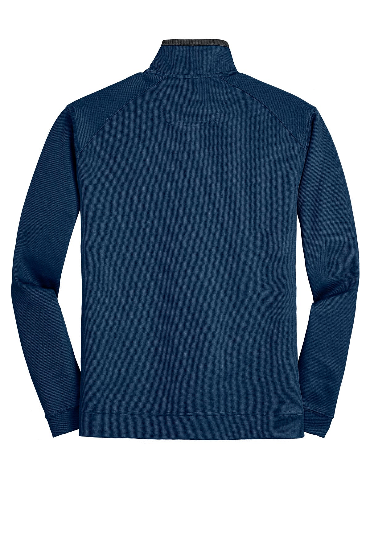 Rear View of Reg Bl/Iron Gy Port Authority Vertical Texture 1/4-Zip Pullover. K805