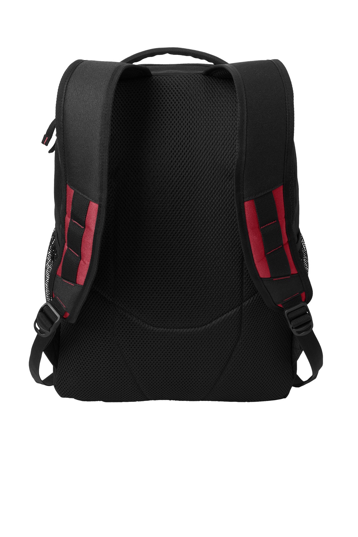 Rear View of RichRed/Bk Port Authority Transport Backpack BG232