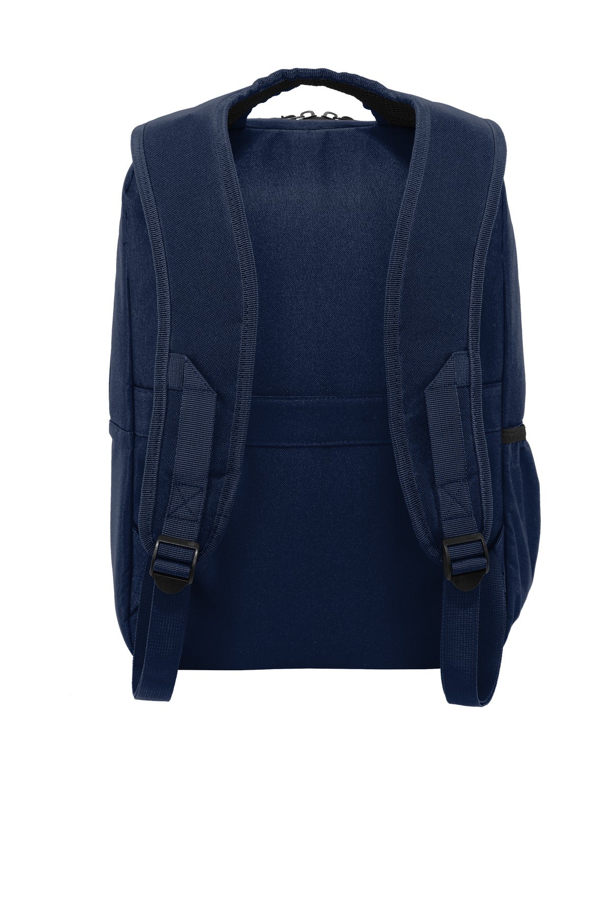 Rear View of River Blue Nvy Port Authority Access Square Backpack. BG218