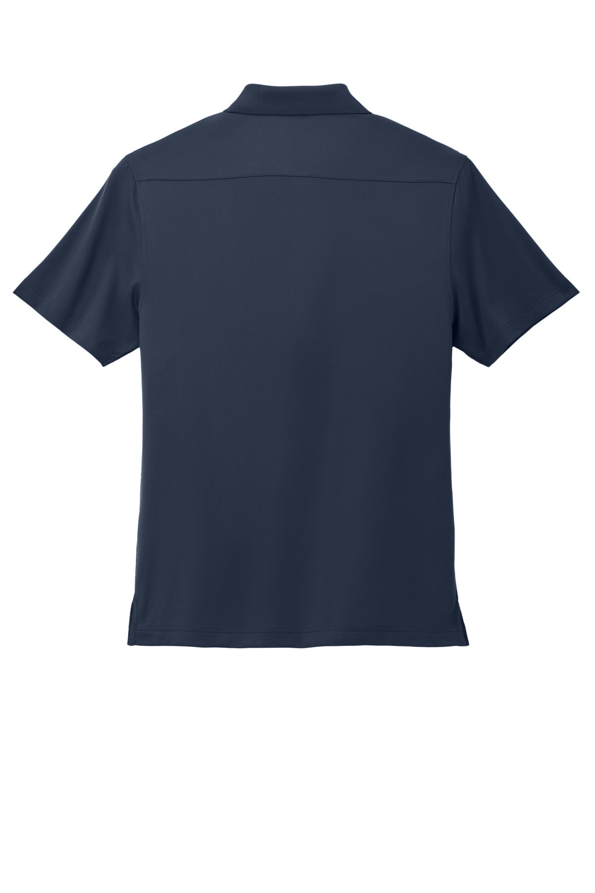 Rear View of RiverBlNv Port Authority City Stretch Flat Knit Polo K683