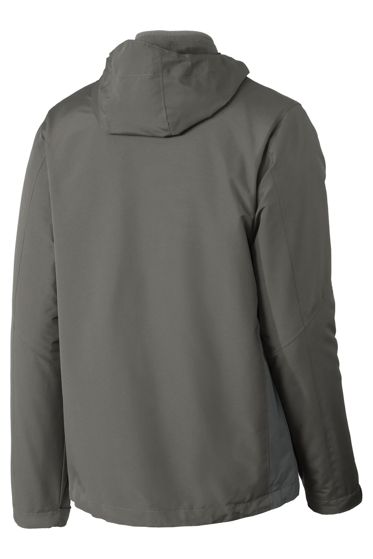 Rear View of Rogue Gy/Gy St Port Authority Merge 3-in-1 Jacket. J338