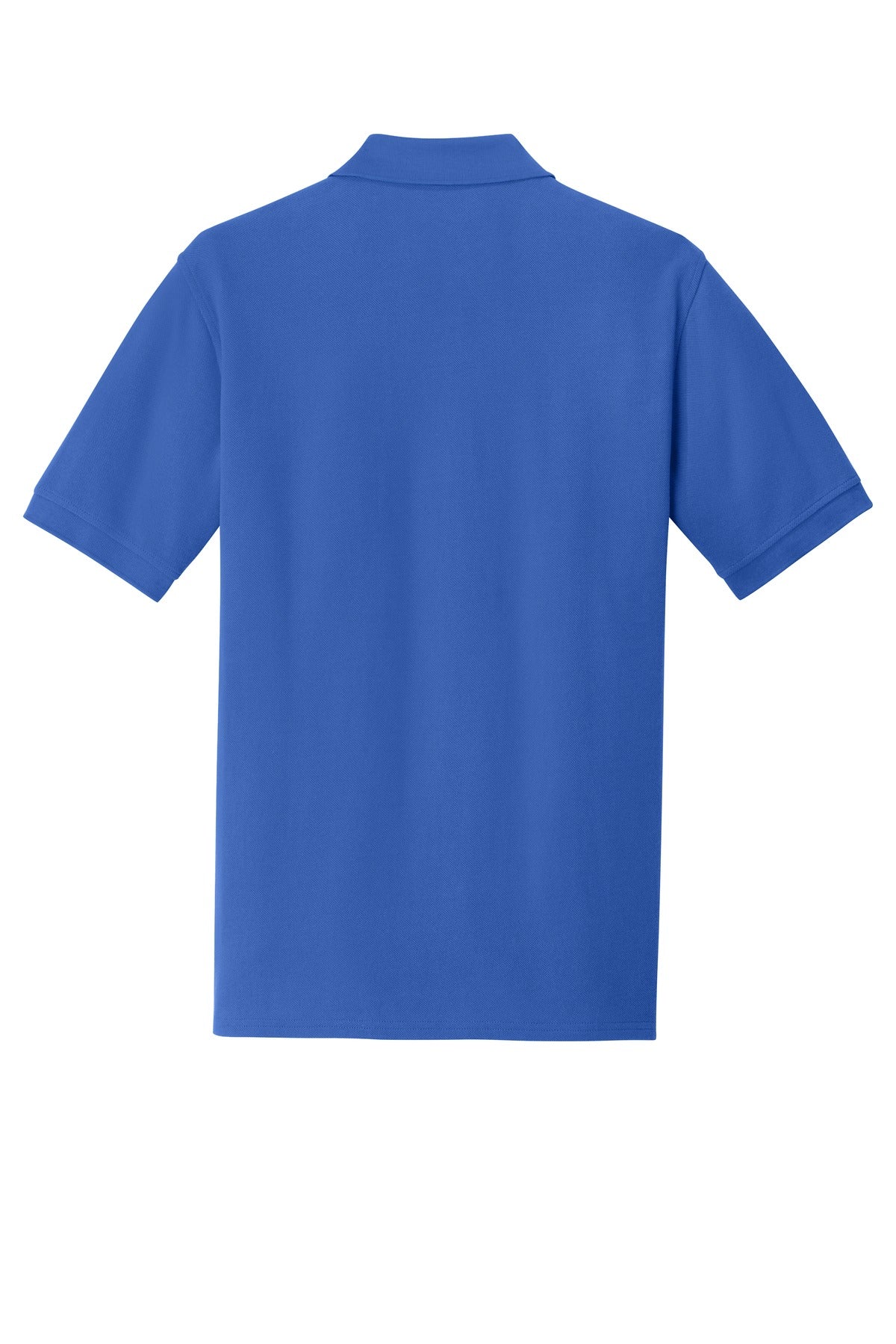 Rear View of Royal Port & Company Combed Ring Spun Pique Polo. KP1500