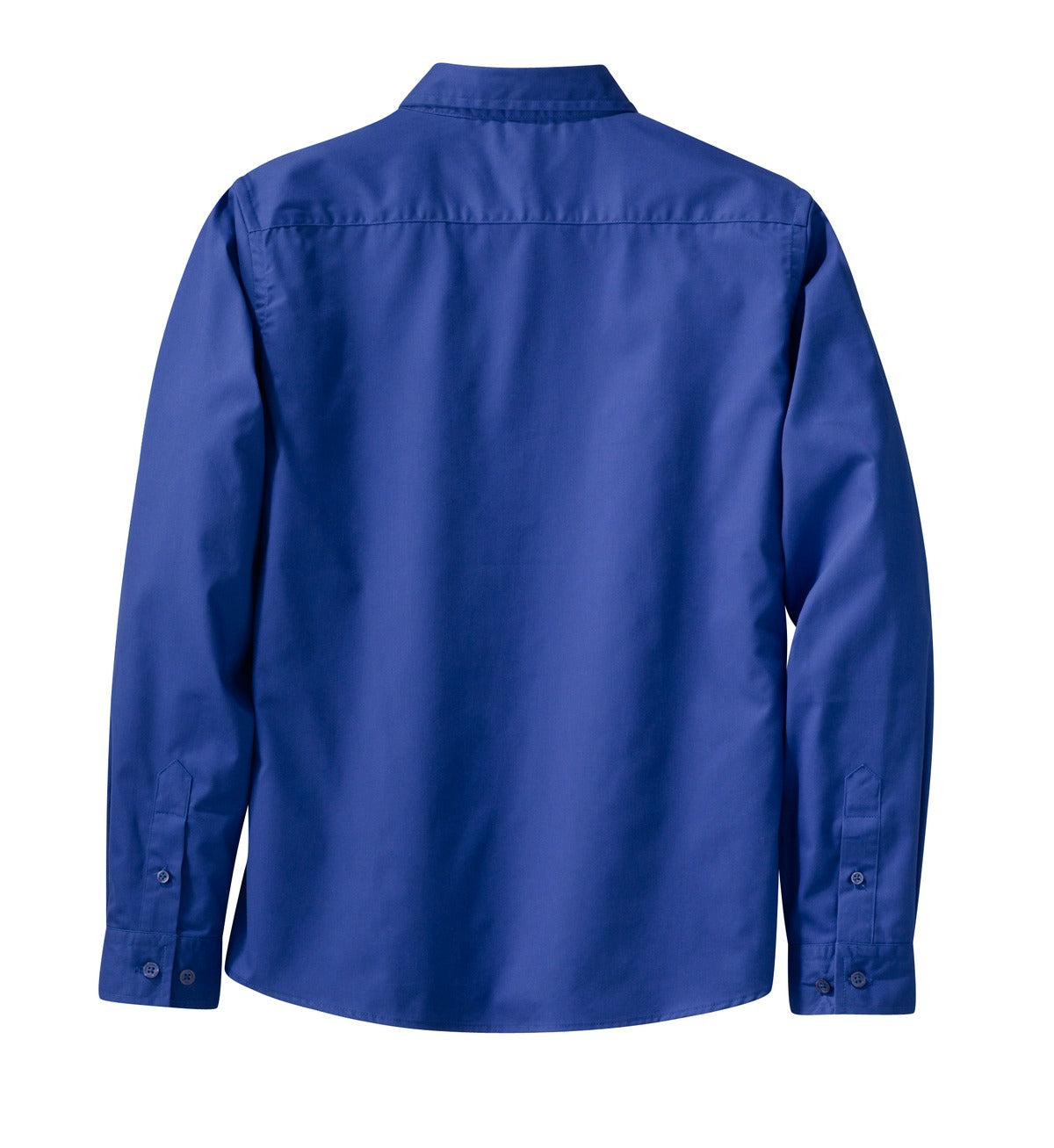Rear View of Royal/Cl Navy Port Authority Women's Long Sleeve Easy Care Shirt. L608