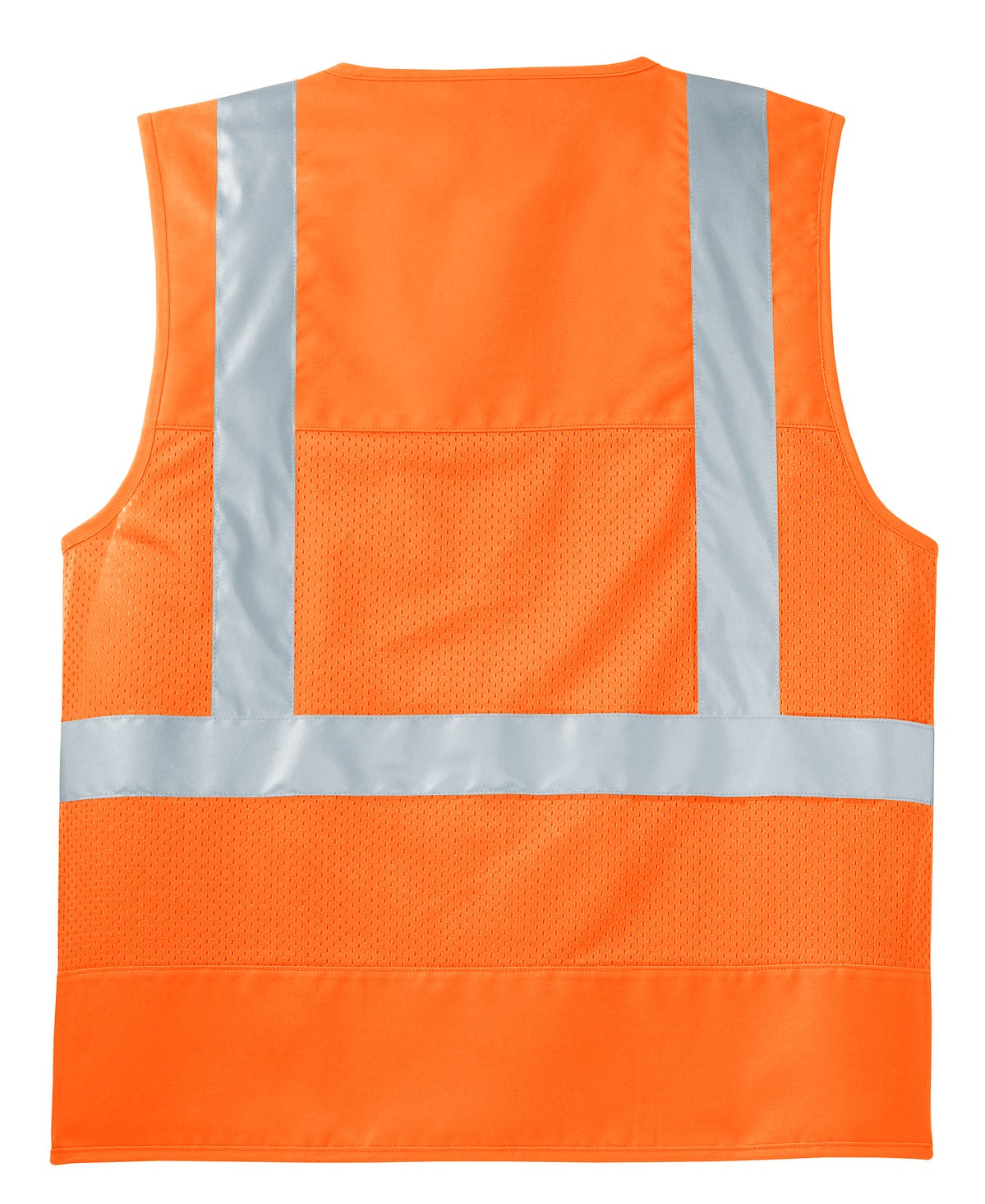 Rear View of Safety Orange CornerStone - ANSI 107 Class 2 Mesh Back Safety Vest. CSV405