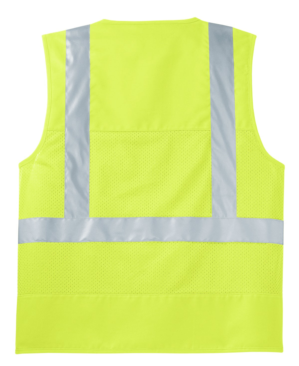 Rear View of Safety Yellow CornerStone - ANSI 107 Class 2 Mesh Back Safety Vest. CSV405