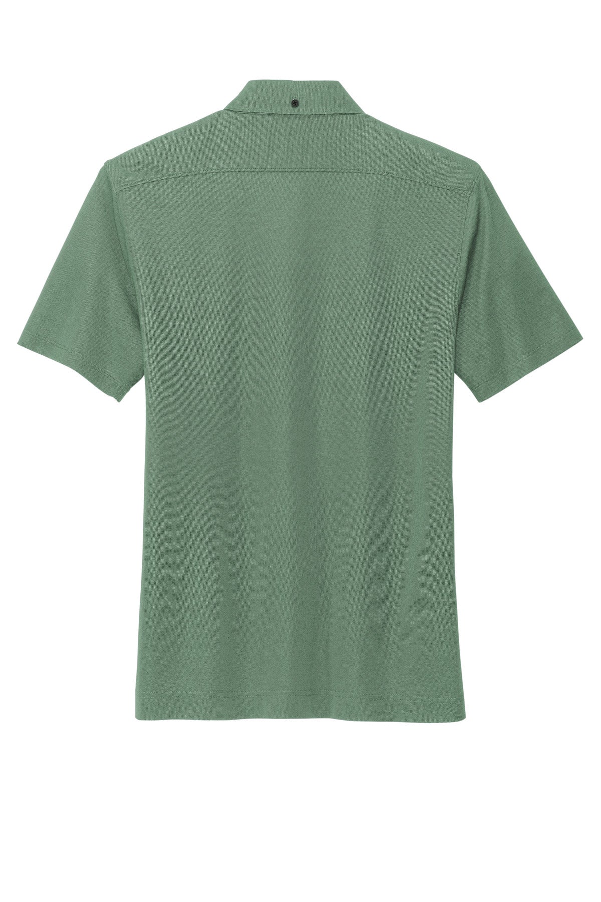 Rear View of SageHthr Mercer+Mettle Stretch Pique Full-Button Polo MM1006