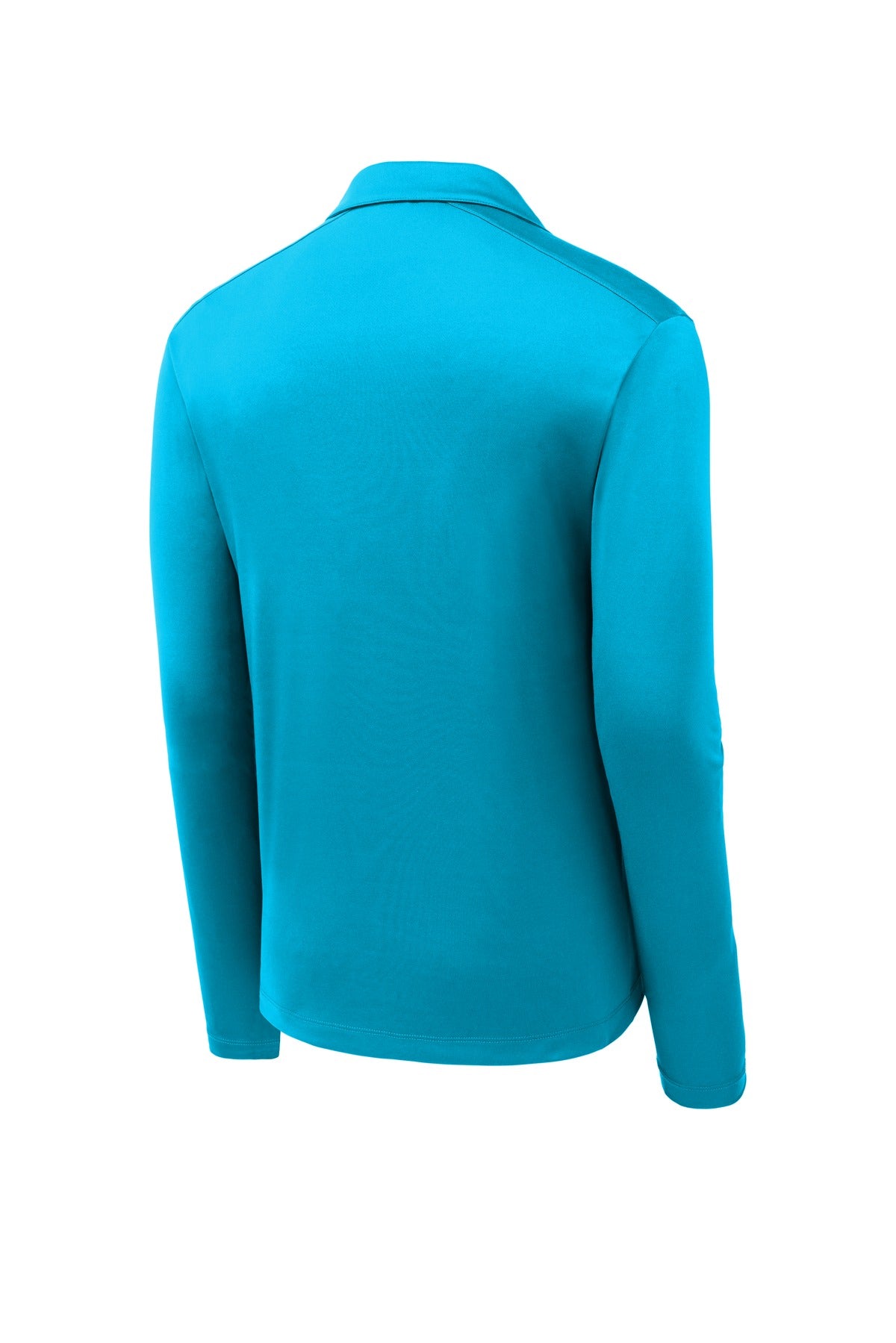 Rear View of Sapphire Sport-Tek Posi-UV Pro Long Sleeve Polo. ST520LS