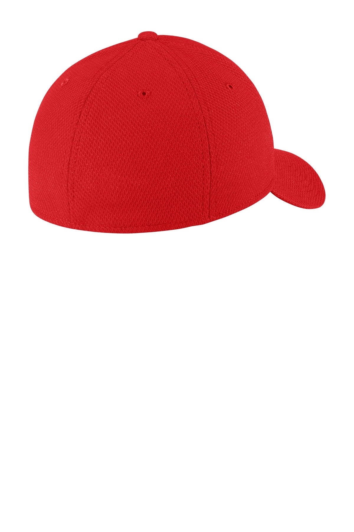 Rear View of Scarlet New Era Diamond Era Stretch Cap. NE1121