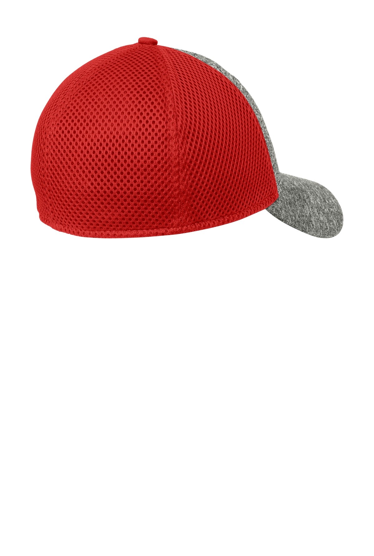 Rear View of Scarlet Red/SH New Era Shadow Stretch Mesh Cap. NE702