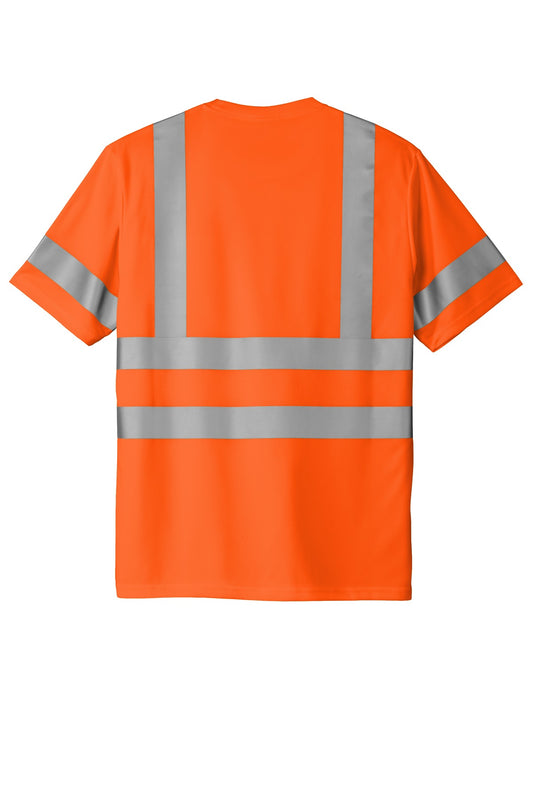 Rear View of SftyOrg CornerStone ANSI 107 Class 3 Mesh Tee. CS202