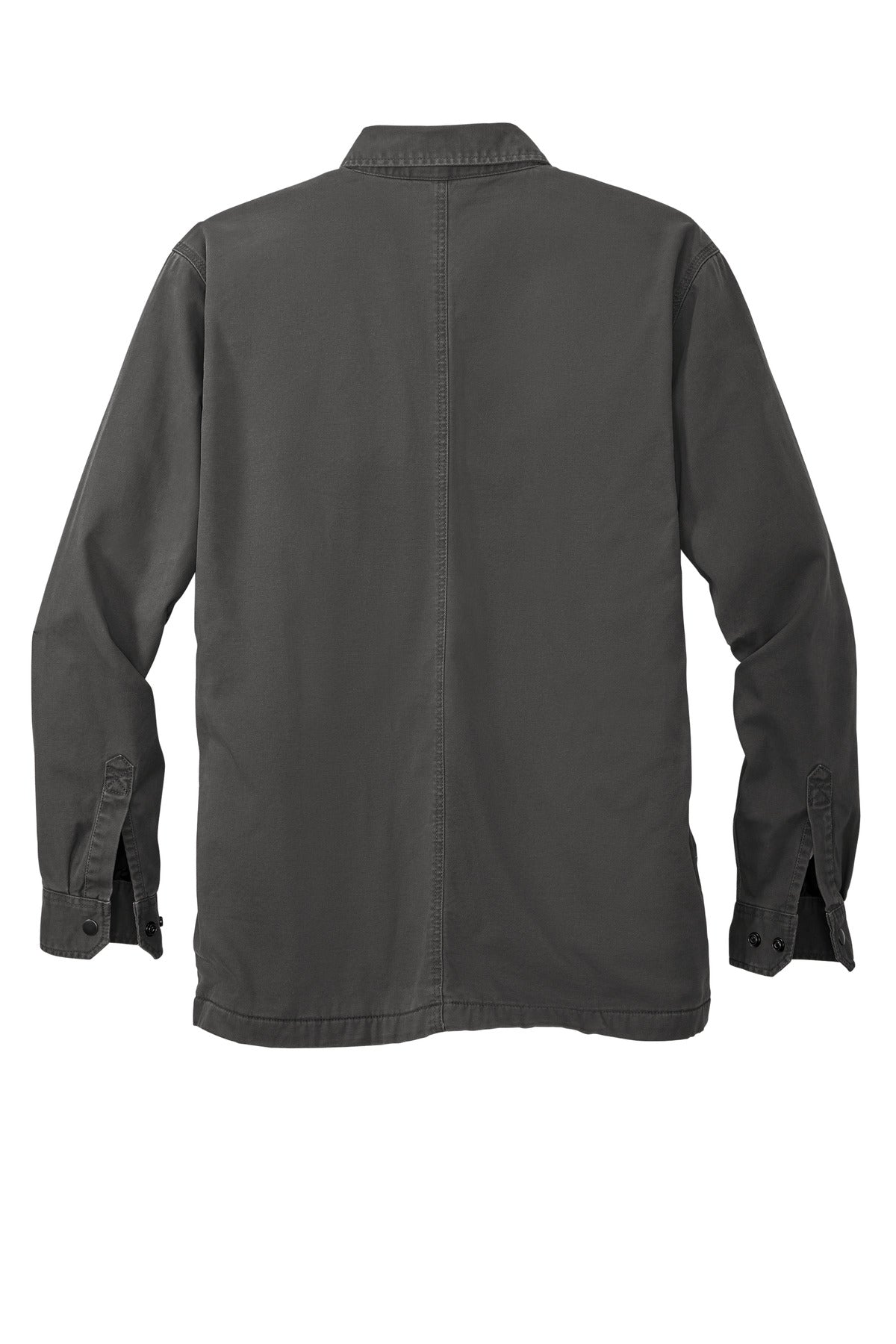 Rear View of ShadowGrey Carhartt Rugged Flex Fleece-Lined Shirt Jac CT105532