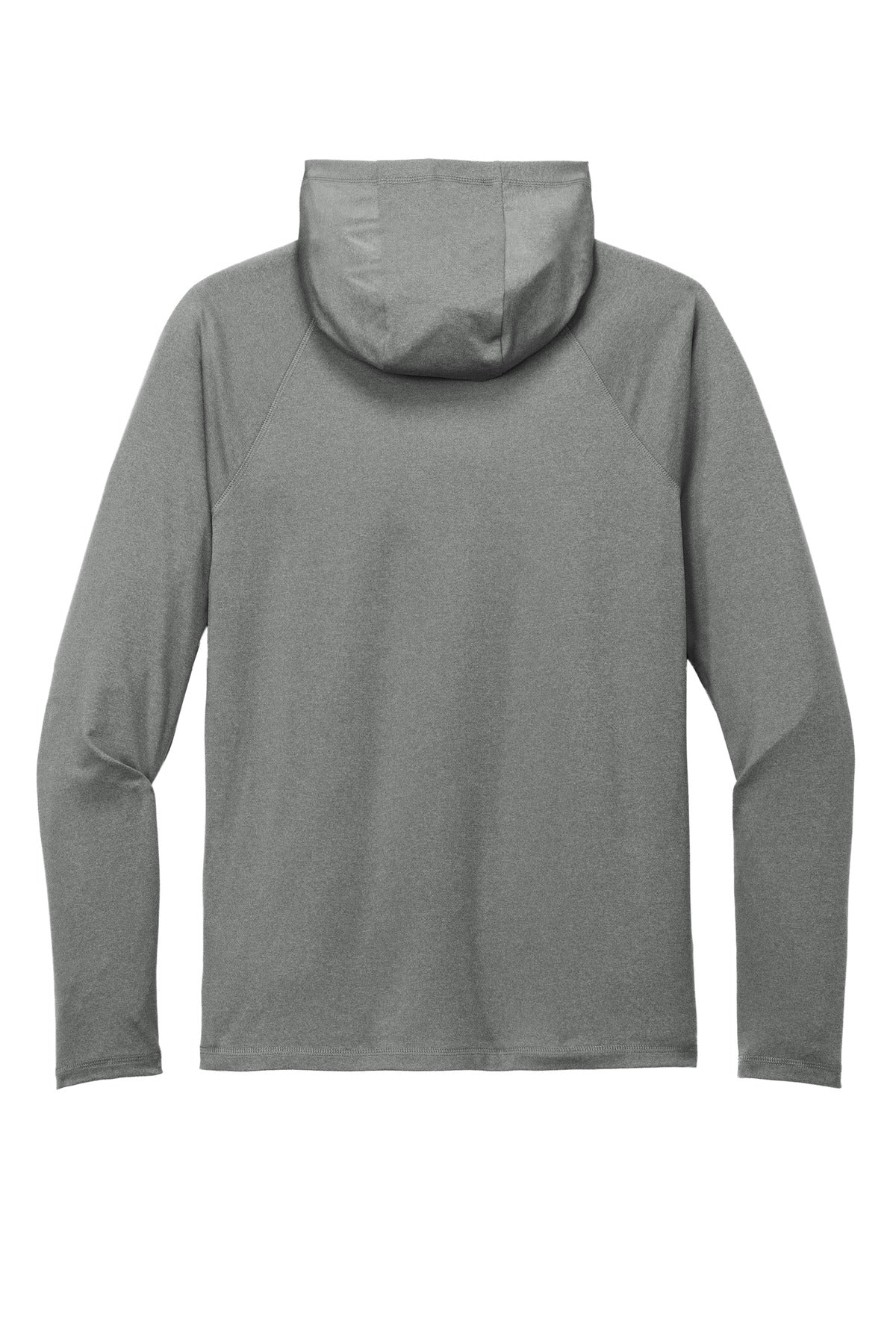 Rear View of ShdGyHthr New Era Power Long Sleeve Hoodie NEA229
