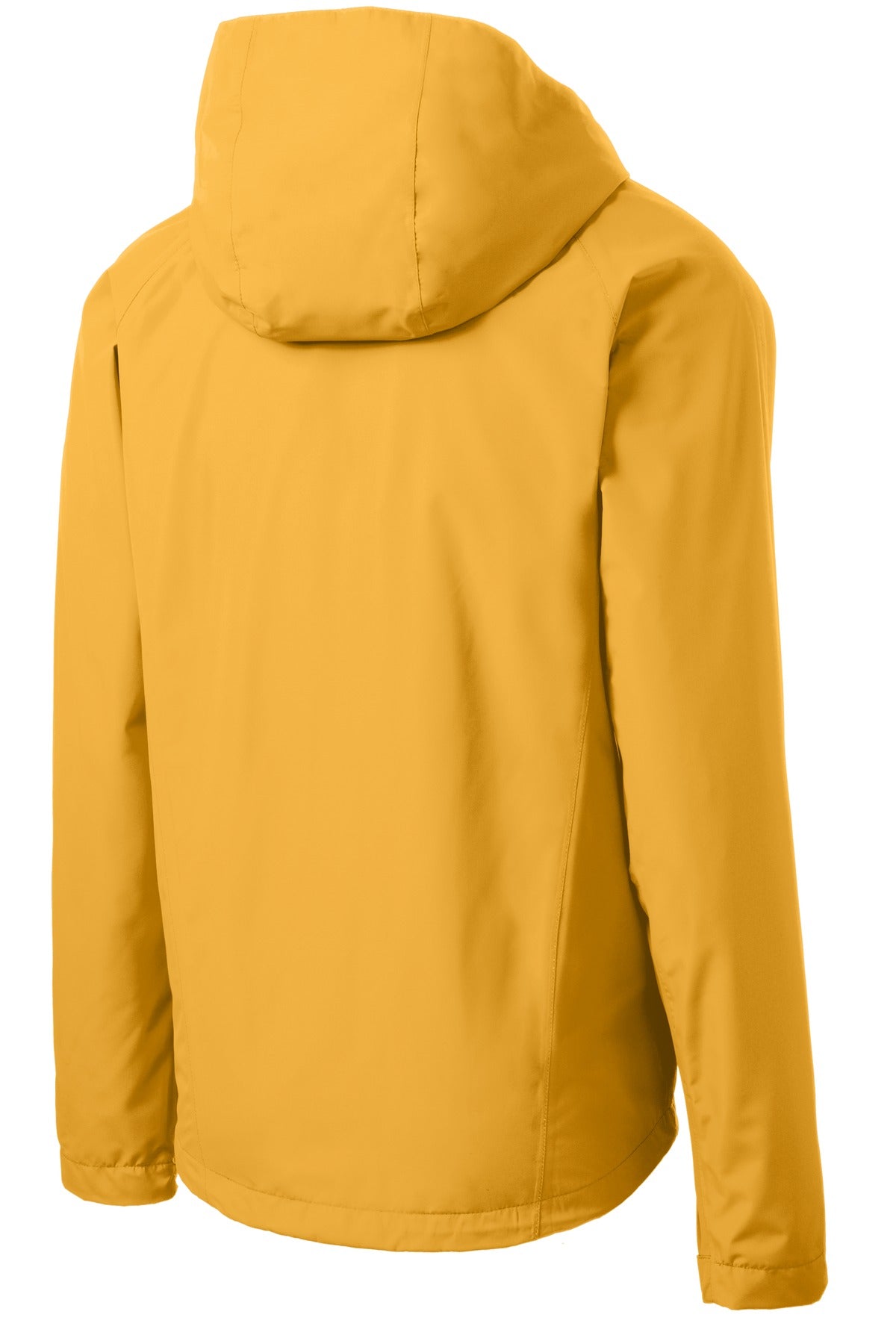 Rear View of Slicker Yellow Port Authority Torrent Waterproof Jacket. J333