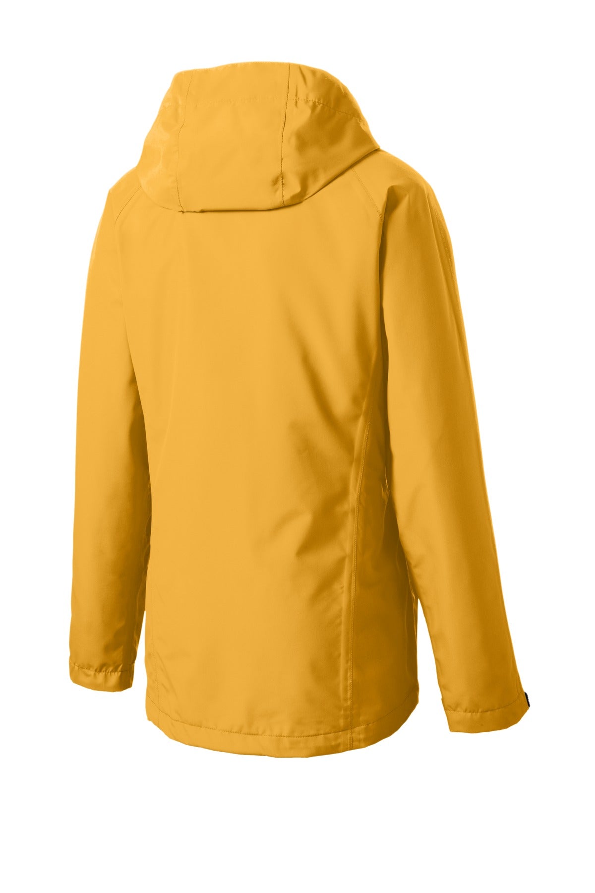 Rear View of Slicker Yellow Port Authority Women's Torrent Waterproof Jacket. L333