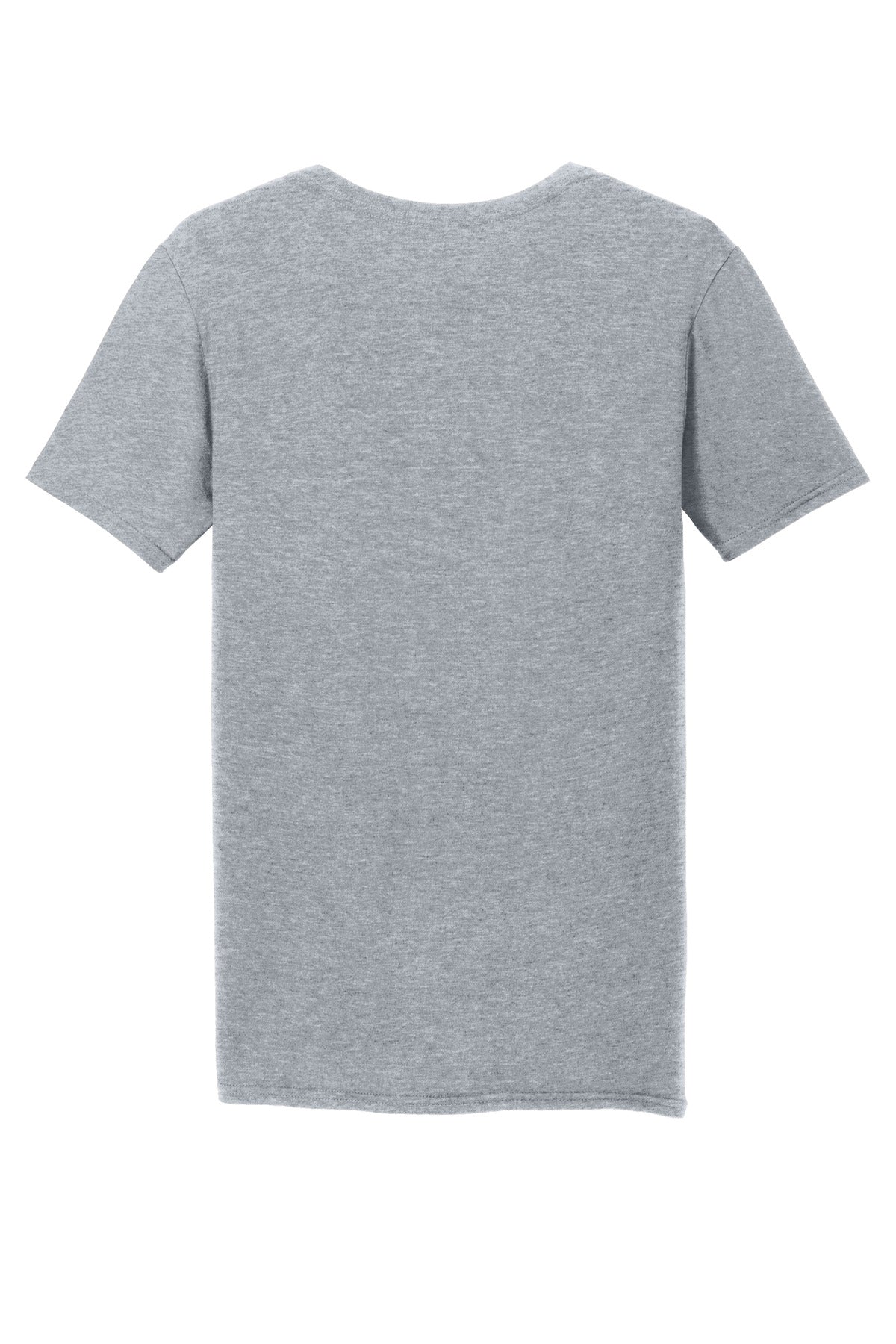Rear View of Sport Grey Gildan Softstyle V-Neck T-Shirt. 64V00