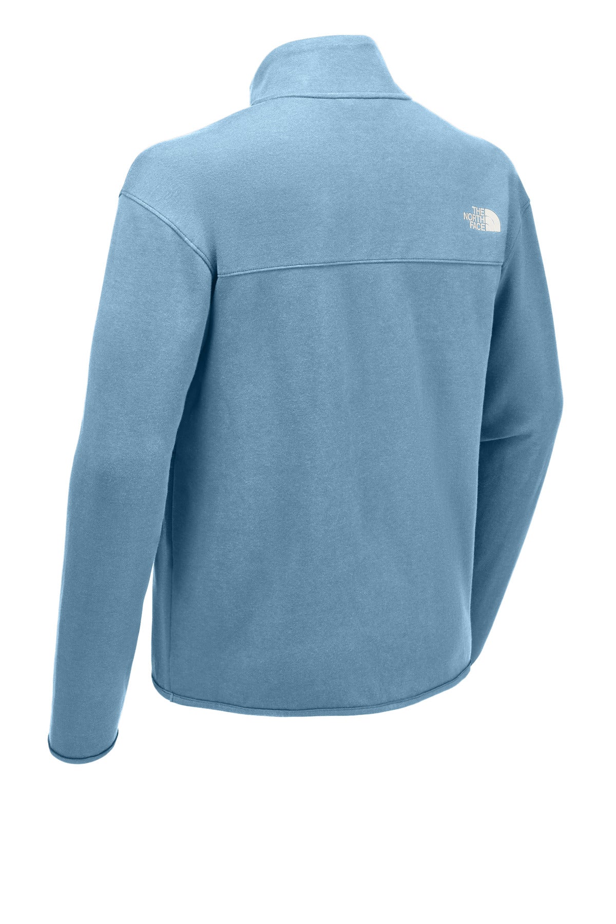 Rear View of SteelBlue The North Face Double-Knit 1/2-Zip Fleece NF0A8C5G