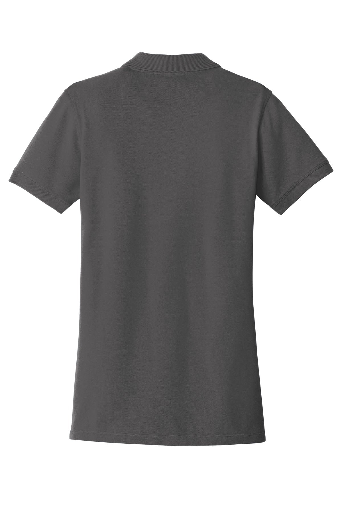 Rear View of Sterling Grey Port Authority Women's EZCotton Polo. LK8000