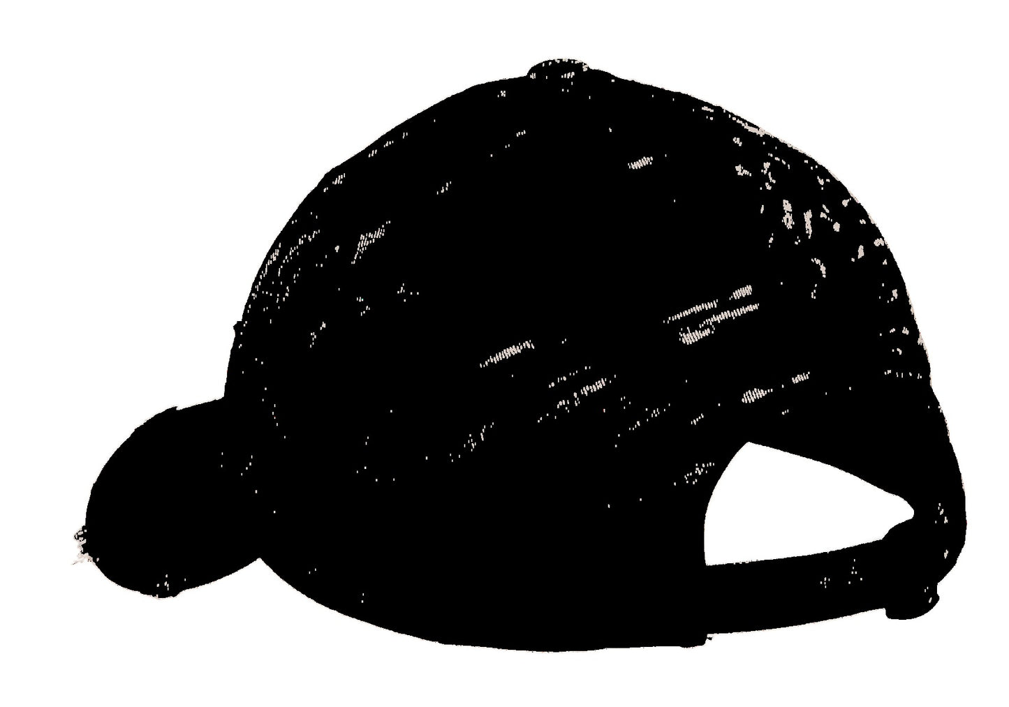 Rear View of Stone District Distressed Cap. DT600
