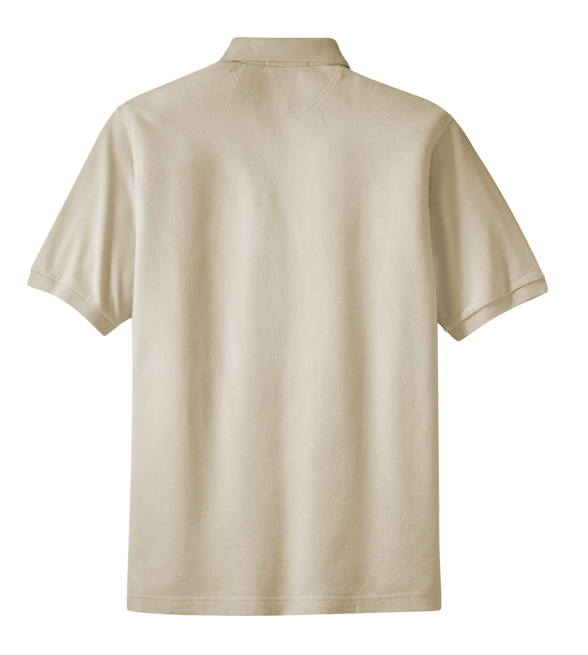 Rear View of Stone Port Authority Heavyweight Cotton Pique Polo with Pocket. K420P