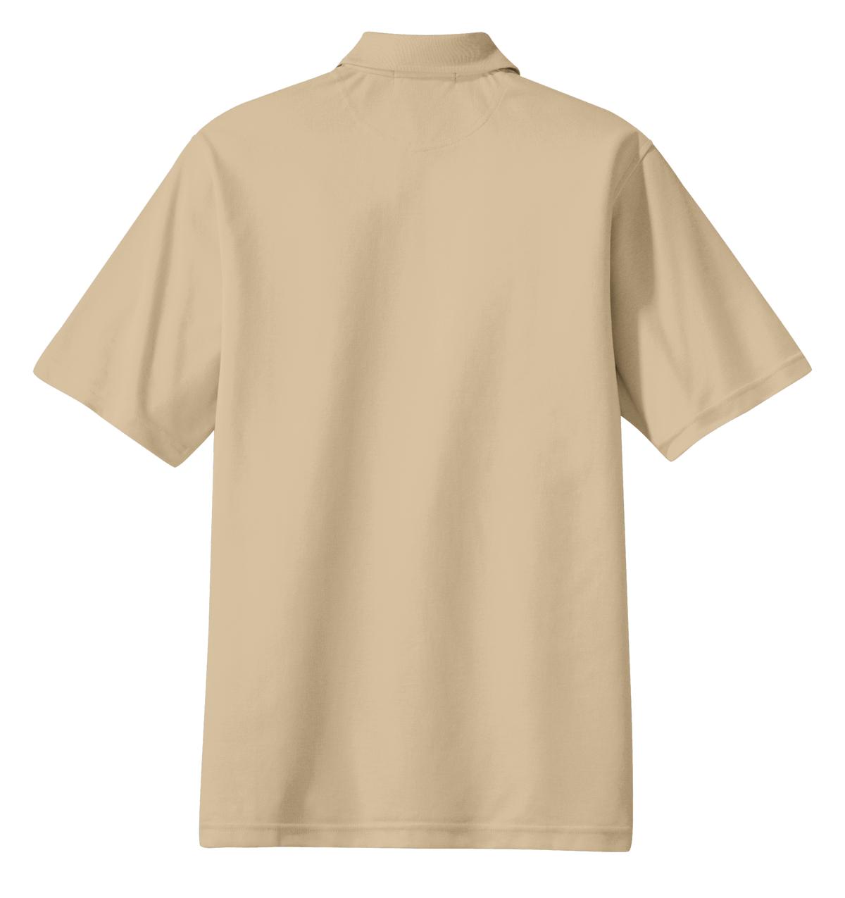 Rear View of Stone Port Authority Rapid Dry Polo. K455