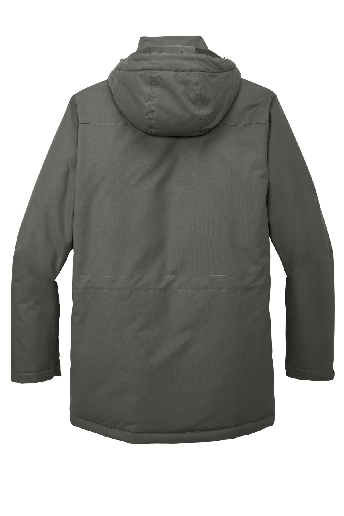 Rear View of StormGrey Port Authority Excursion Parka J599