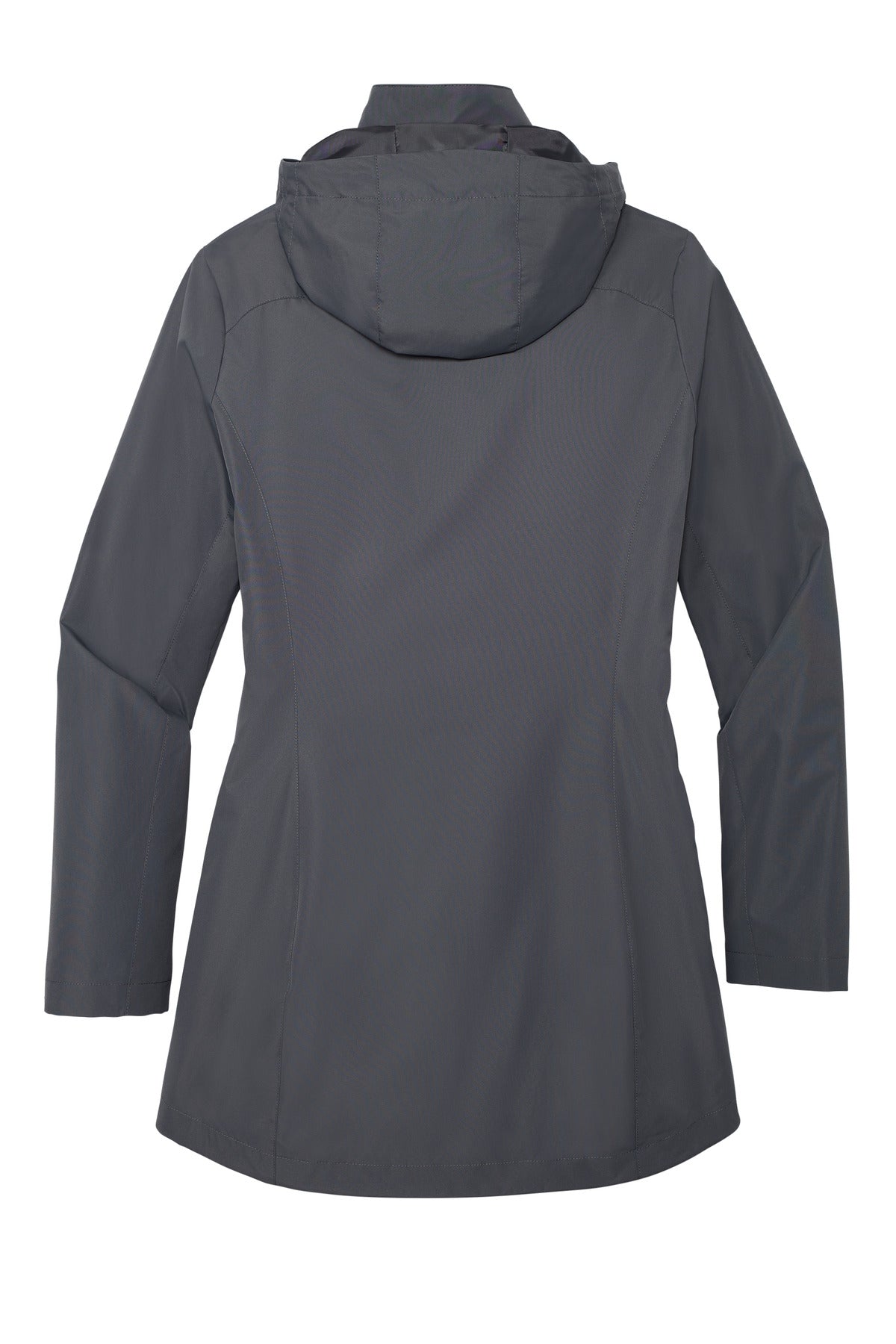 Rear View of StormGrey Port Authority Women's All-Weather 3-in-1 Jacket L123
