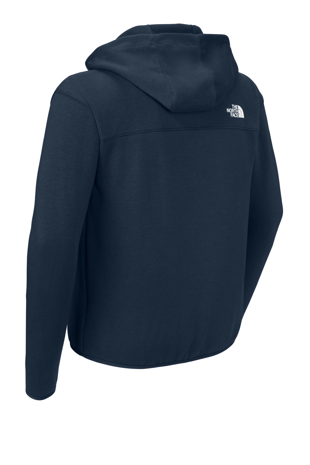 Rear View of SummitNavy The North Face Double-Knit Full-Zip Hoodie NF0A8BUS