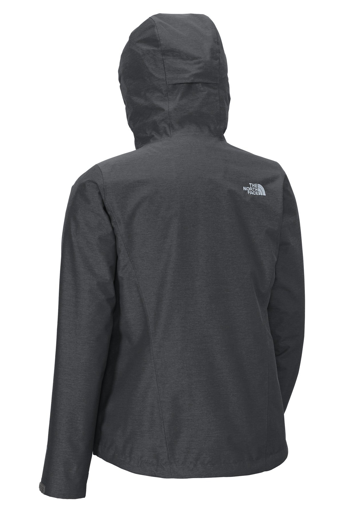 Rear View of TNF Dk Grey He The North Face Women's DryVent Rain Jacket. NF0A3LH5
