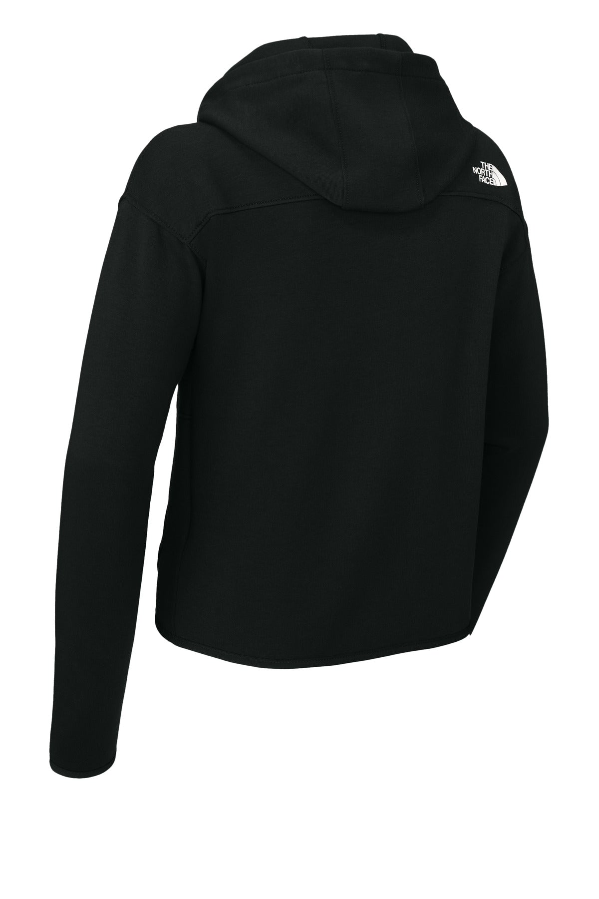 Rear View of TNFBlack The North Face Women's Double-Knit Full-Zip Hoodie NF0A8BUT