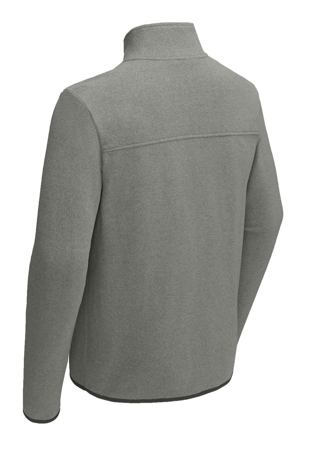 Rear View of TNFMdGyHt The North Face Glacier Full-Zip Fleece Jacket NF0A7V4J
