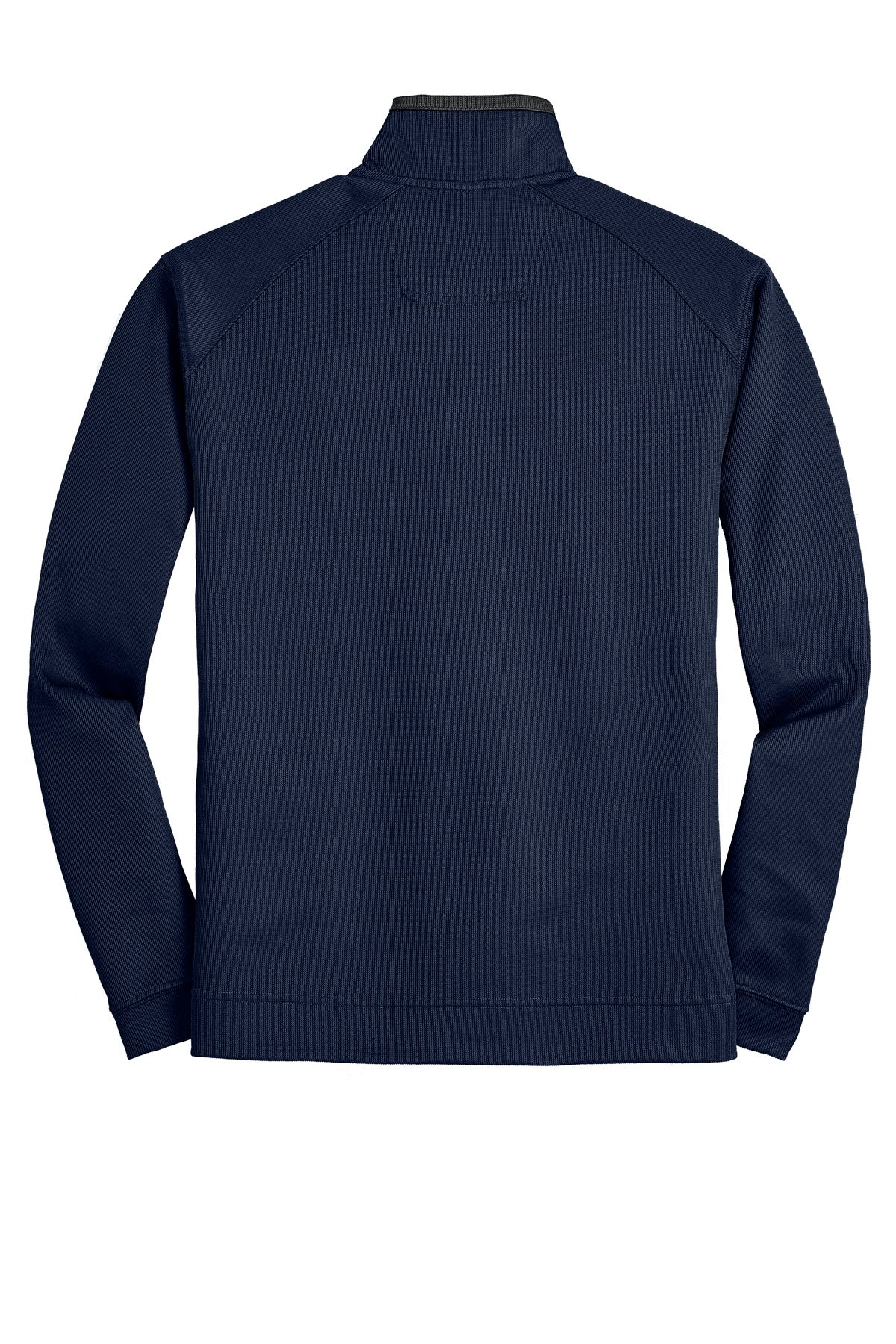Rear View of Tr Nvy/Iron Gy Port Authority Vertical Texture 1/4-Zip Pullover. K805