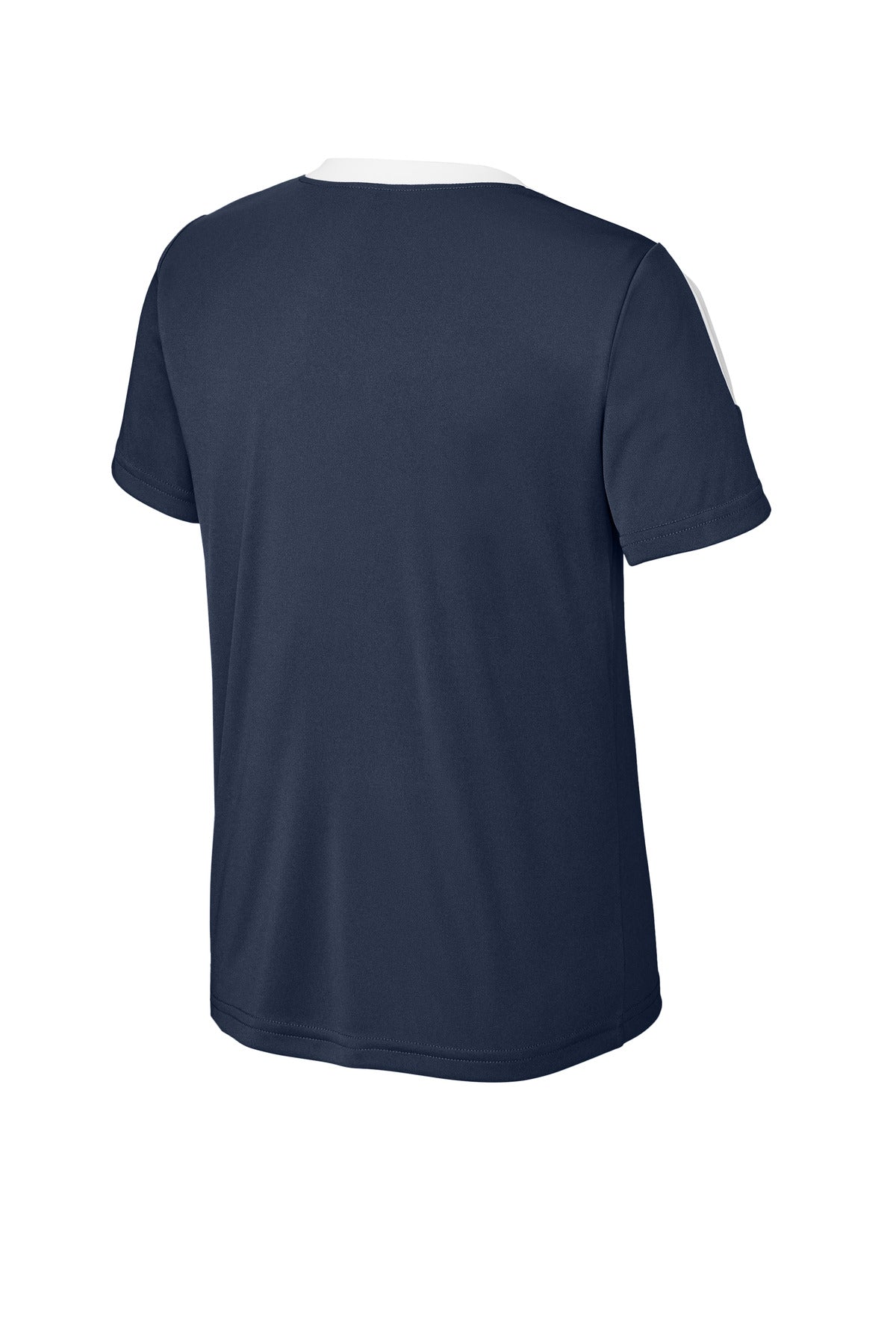 Rear View of TrNv/White Sport-Tek Youth Competitor United Crew YST100