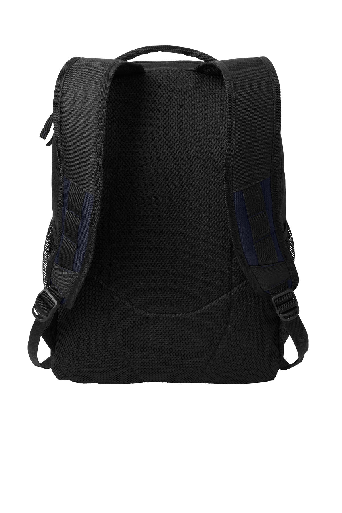 Rear View of TrNvy/Blk Port Authority Transport Backpack BG232