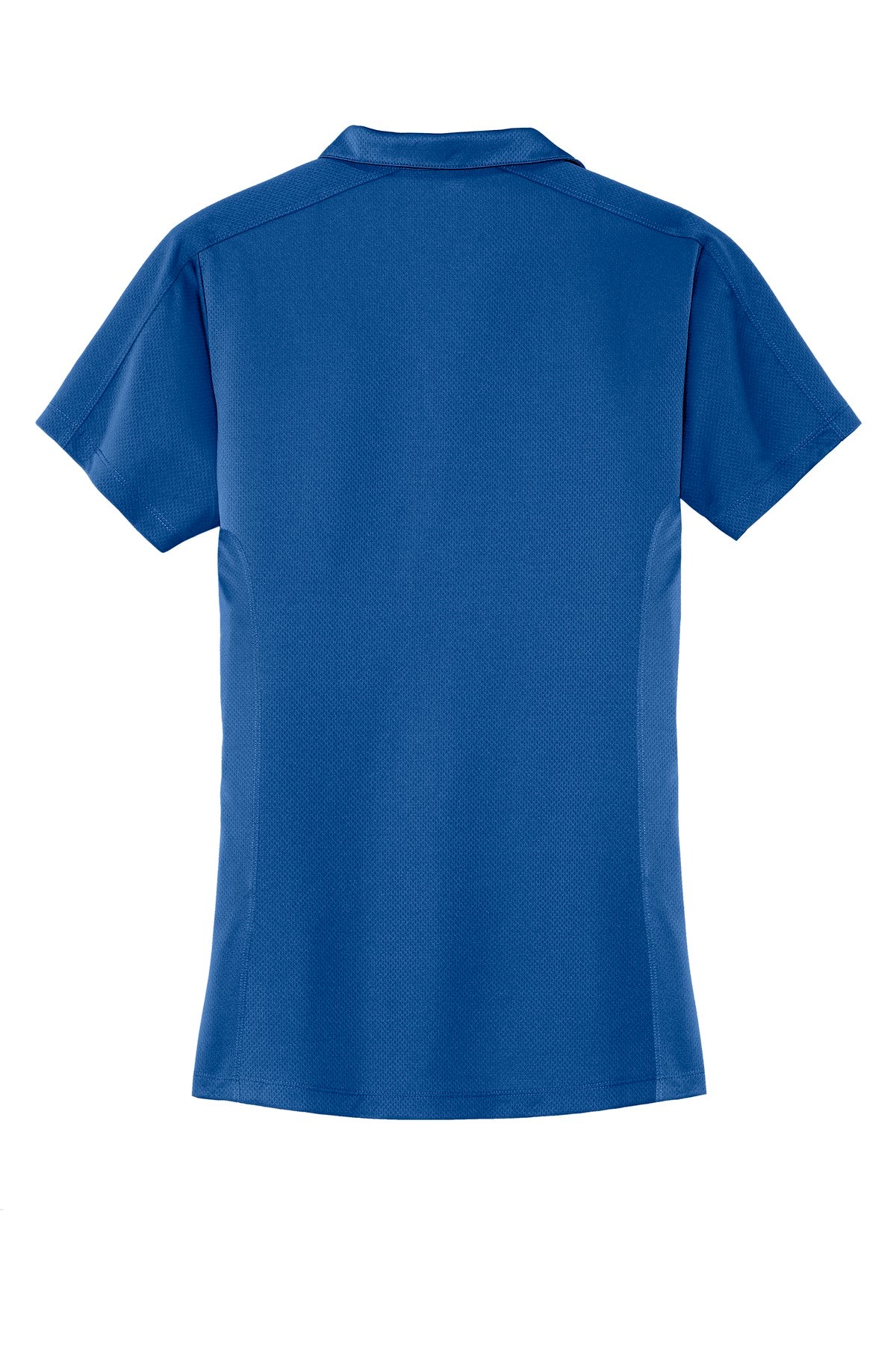 Rear View of True Blue Port Authority Women's Diamond Jacquard Polo. L569
