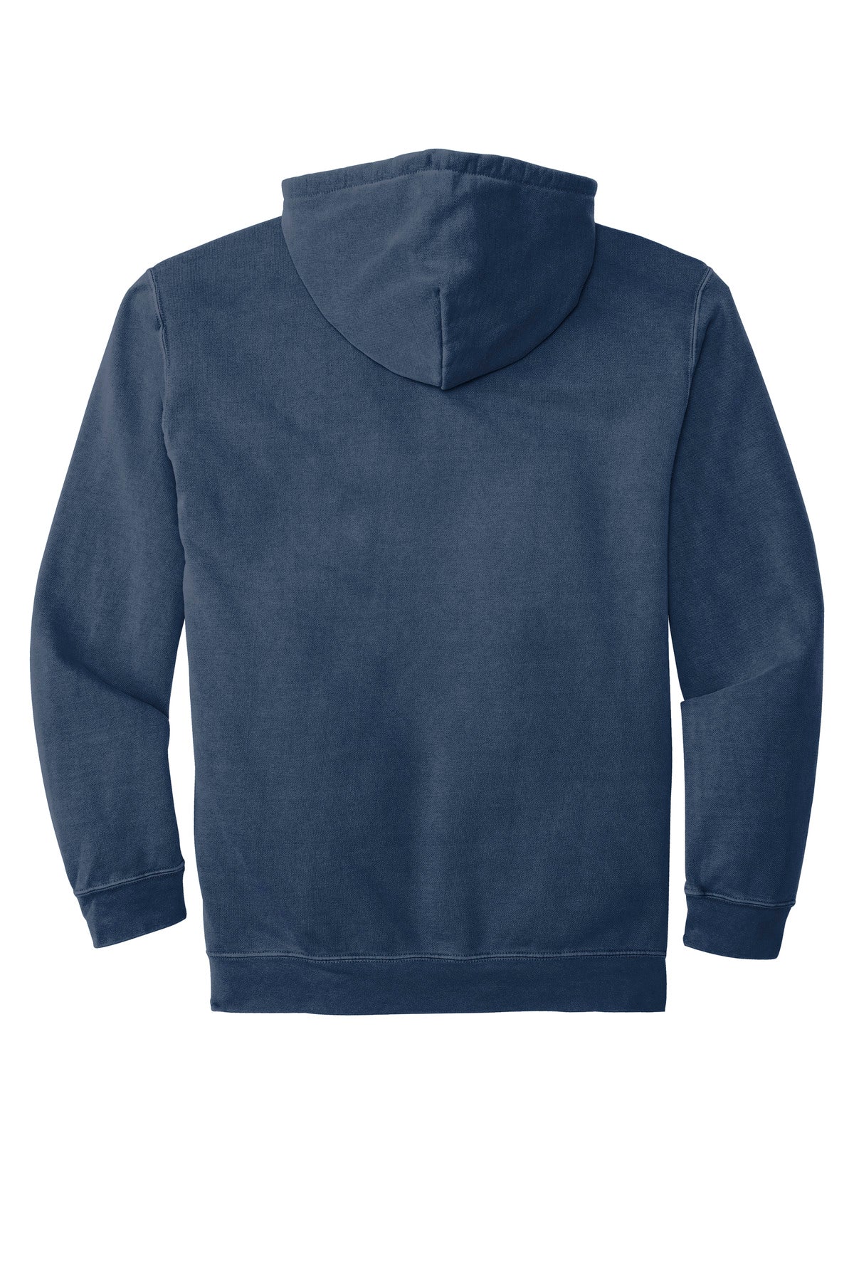 Rear View of True Navy COMFORT COLORS Ring Spun Hooded Sweatshirt. 1567