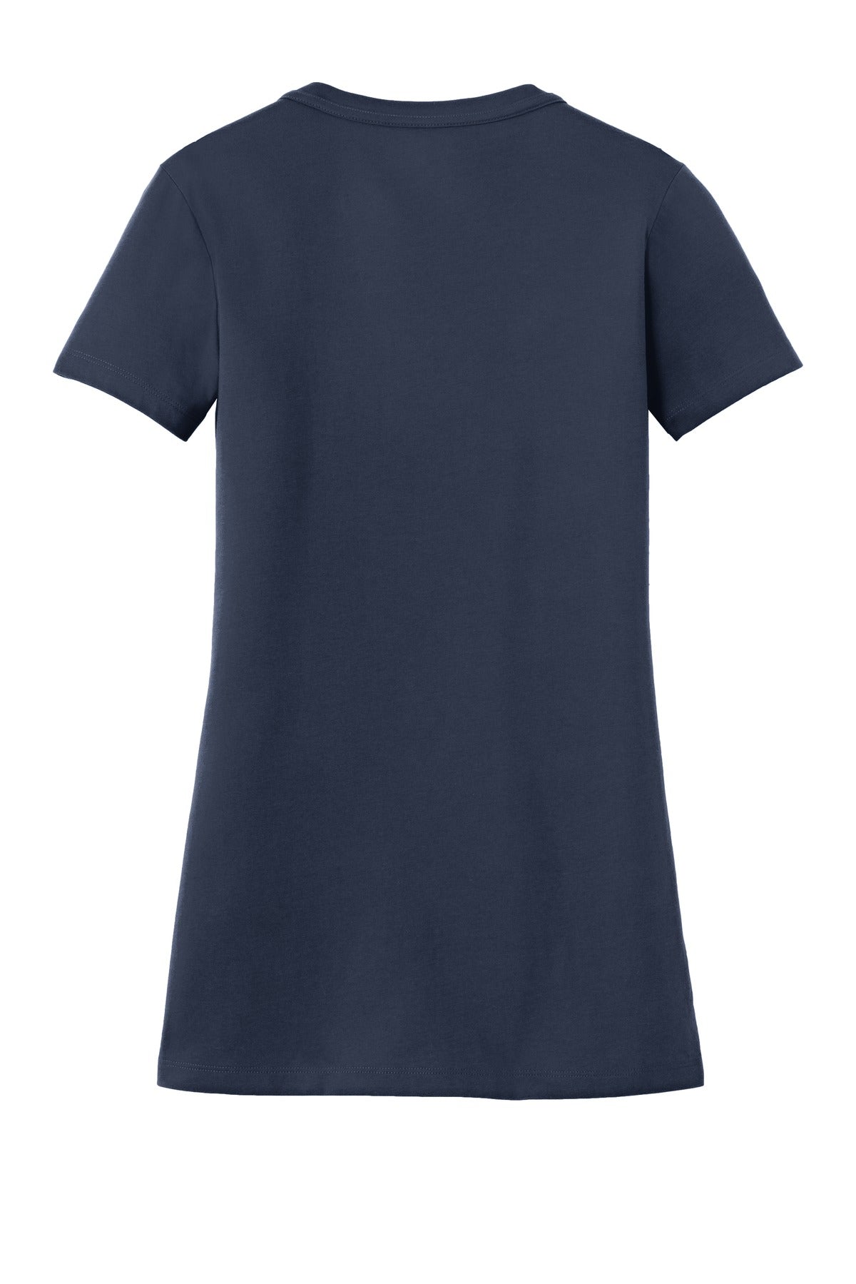 Rear View of True Navy New Era Women's Heritage Blend V-Neck Tee. LNEA101