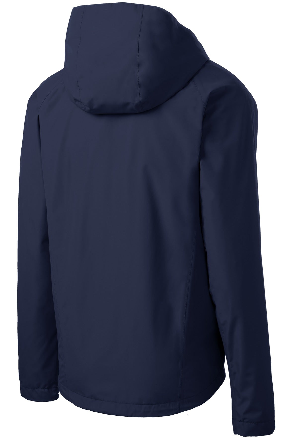 Rear View of True Navy Port Authority Torrent Waterproof Jacket. J333